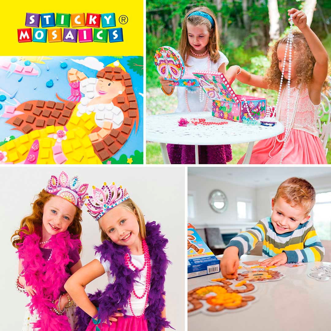Sticky Mosaics Kreativset »Sticky Mosaics, Glitzer Einhorn«