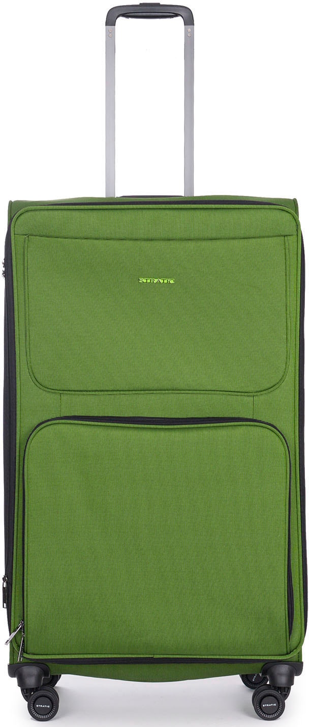 Stratic Weichgepäck-Trolley »Bendigo Light + L, green«, 4 Rollen, Reisekoffer großer Koffer Aufgabegepäck TSA-Zahlenschloss