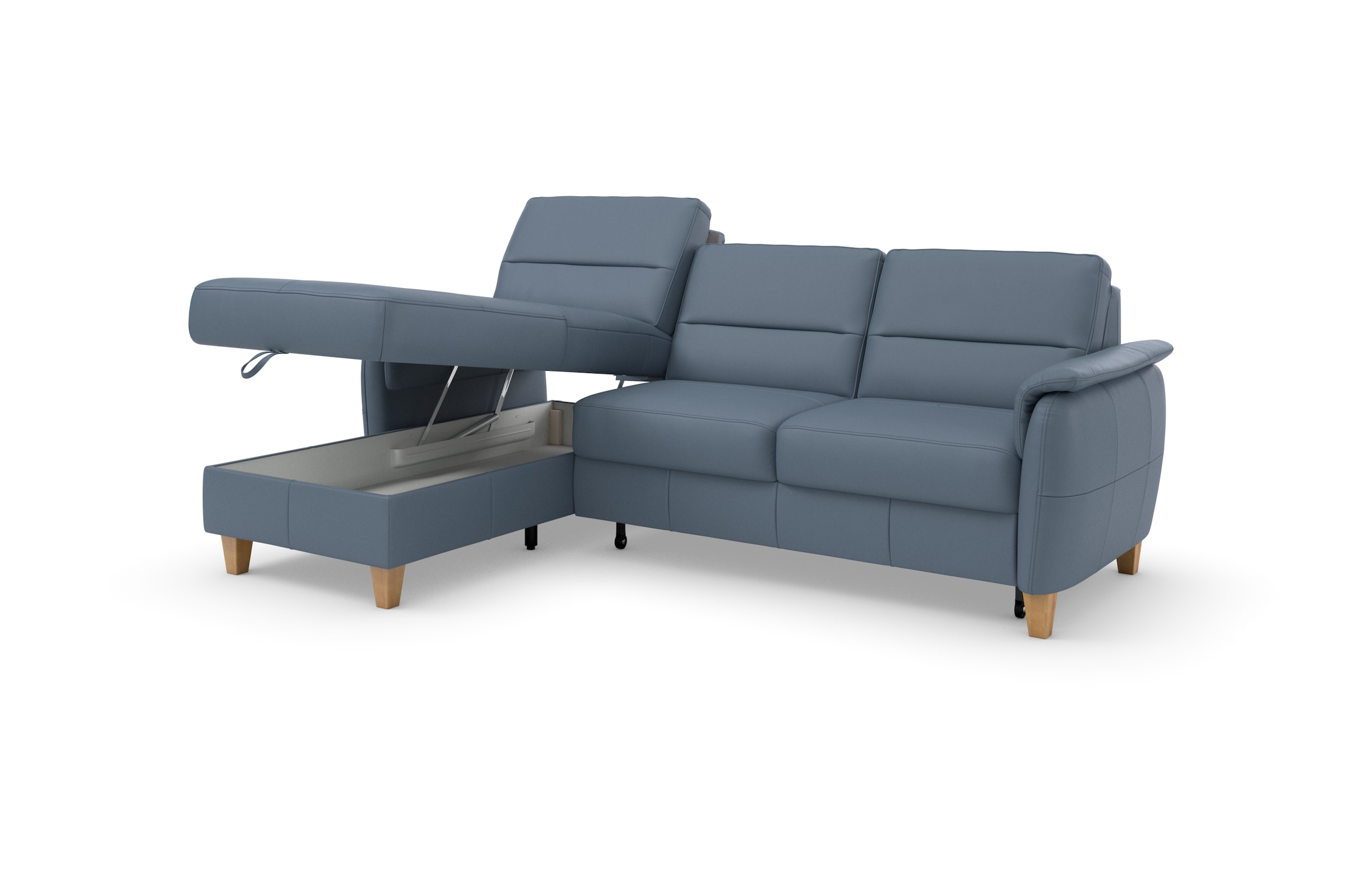 Home affaire Ecksofa »Palmera L-Form, B: 244 cm«, optional Bettfunktion & Bettkasten, Federkern