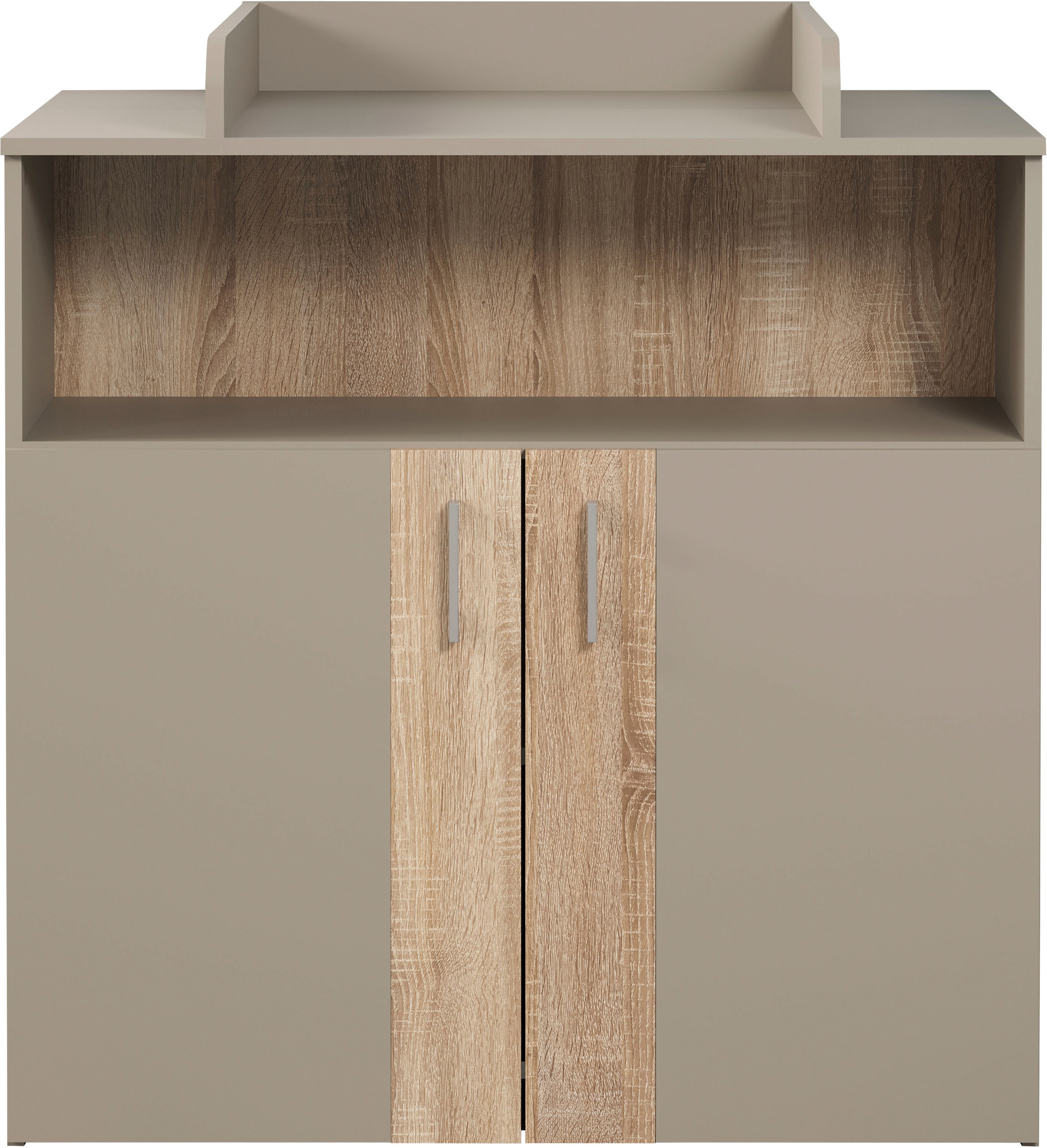 trendteam Babymöbel-Set »Beja« Set, 3 tlg. Gitterbett, Wickelkommode und Kleiderschrank - silberfarbene Griffe