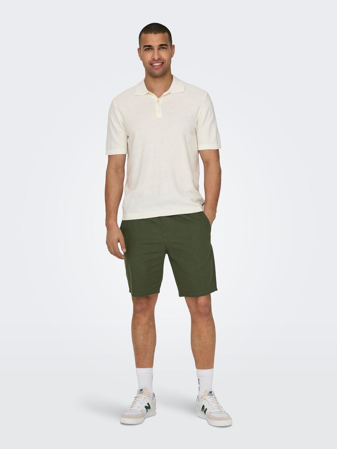 ONLY & SONS Shorts »ONSLINUS 0007 COT LIN SHORTS NOOS«