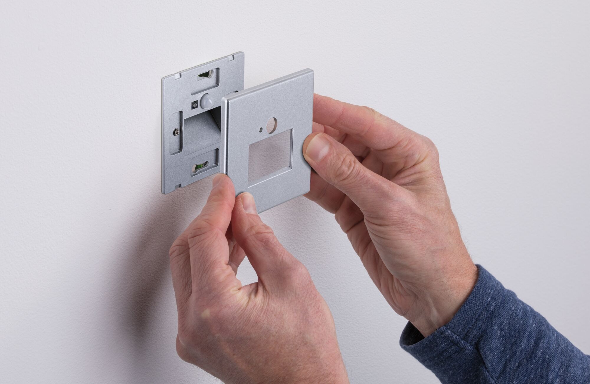 Paulmann LED Einbauleuchte »LED Wandeinbauleuchte Edge Quadro 1,2W 25lm 230V 2700K« 1 Stk. Warmweiß Bewegungsmelder