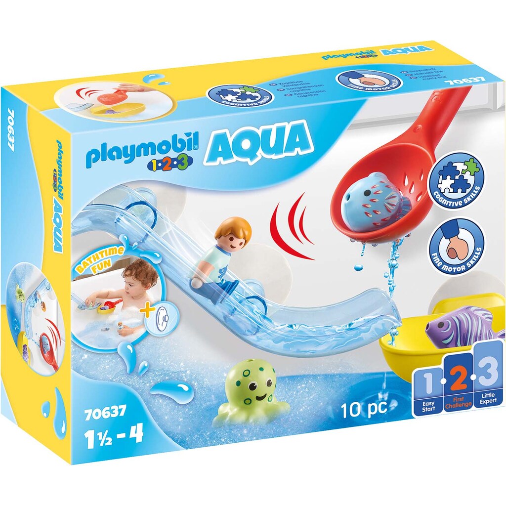 Playmobil® Konstruktions-Spielset »Fangspaß mit Meerestierchen (70637), Playmobil 123 - Aqua«, (10 St.)