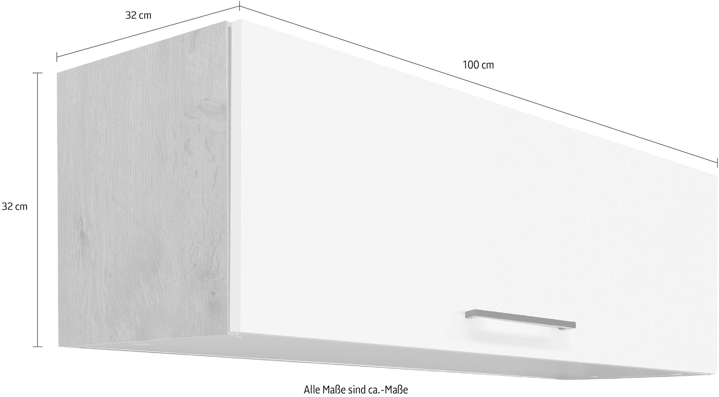 Flex-Well Klapphängeschrank »Vintea«, (B x H x T) 100 x 32 x 32 cm, mit  Klappe auf Rechnung bestellen