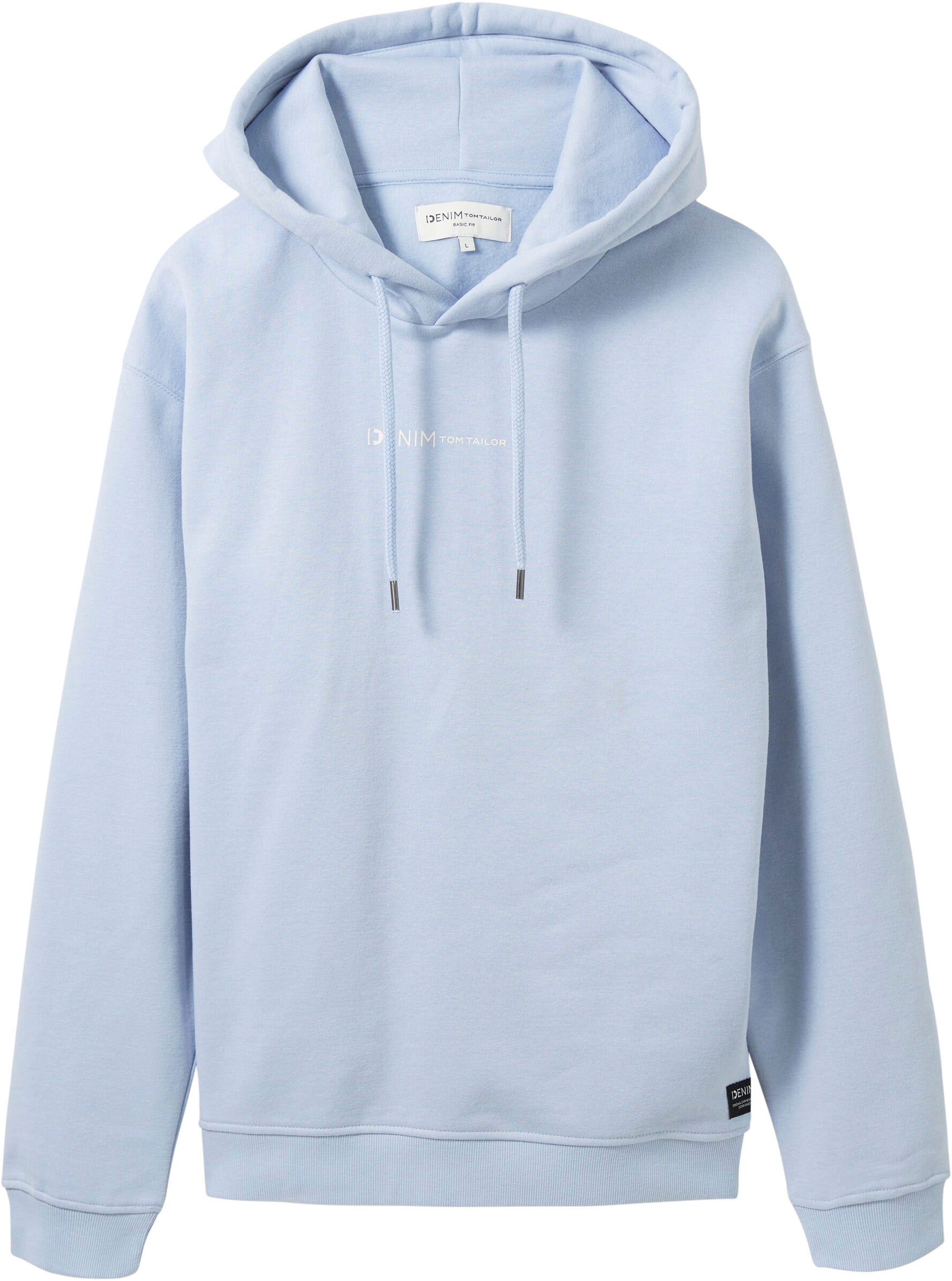 TOM TAILOR Denim Sweatshirt, mit Kapuze und Logo-Print