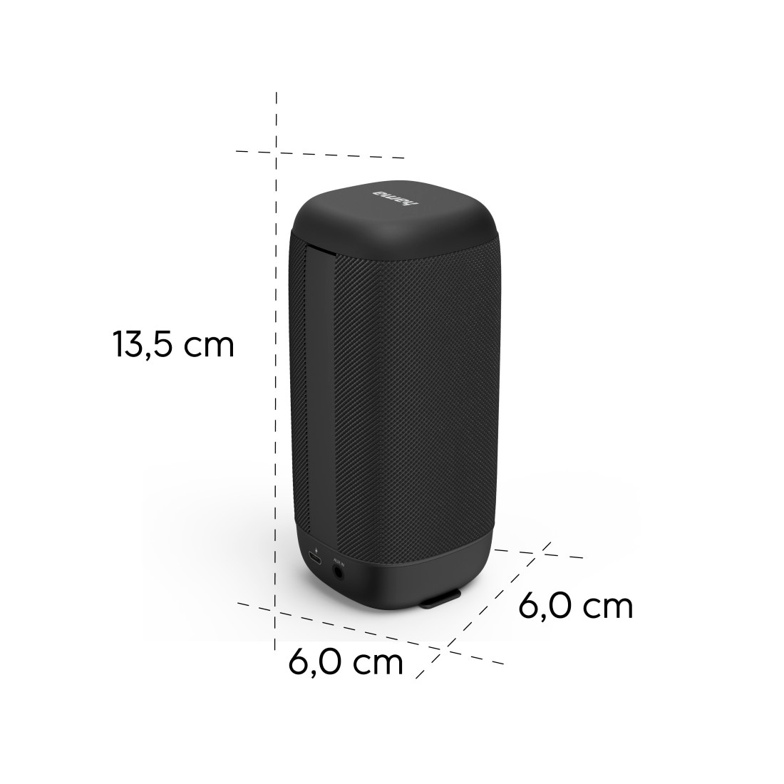 Hama Bluetooth-Lautsprecher »Bluetooth-Lautsprecher mit True-Wireless und Freisprechfunktion« (Bluetooth Freisprechfunktion | Kabellos | Ladestandsanzeige | Wireless-Audio-Streaming 20 W) True-Wireless, 12 Std. Akkulaufzeit, Freisprechen, Aux-In