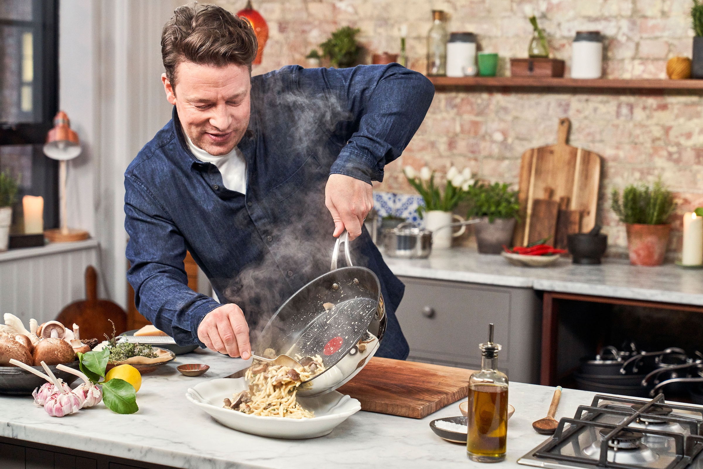 Tefal Bratpfanne »Jamie Oliver Cook's Classic«, Edelstahl, (1 tlg.),  Edelstahl,Antihaftversiegelung,Thermo-Signal,alle Herdarten,Induktion mit 3  Jahren XXL Garantie