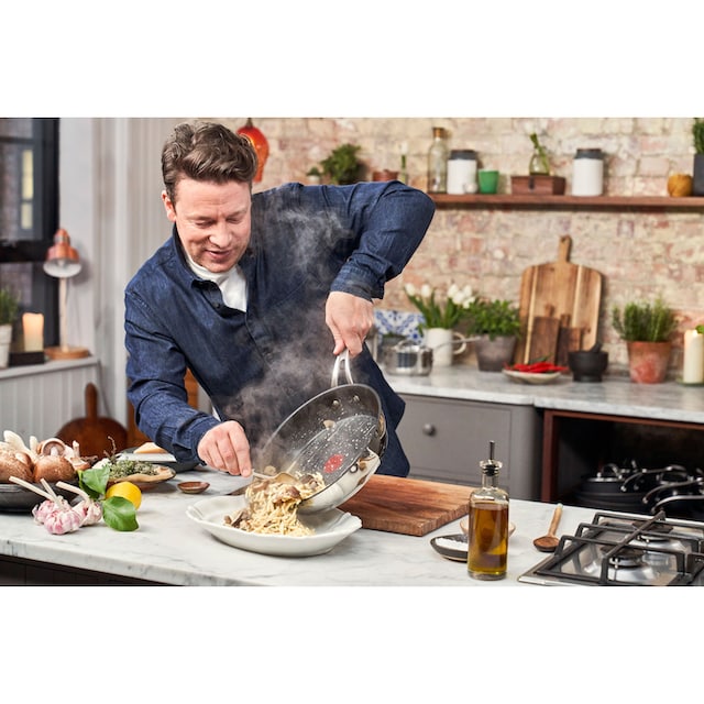 Tefal Bratpfanne »Jamie Oliver Cook's Classic«, Edelstahl, (1 tlg.),  Edelstahl,Antihaftversiegelung,Thermo-Signal,alle Herdarten,Induktion mit 3  Jahren XXL Garantie