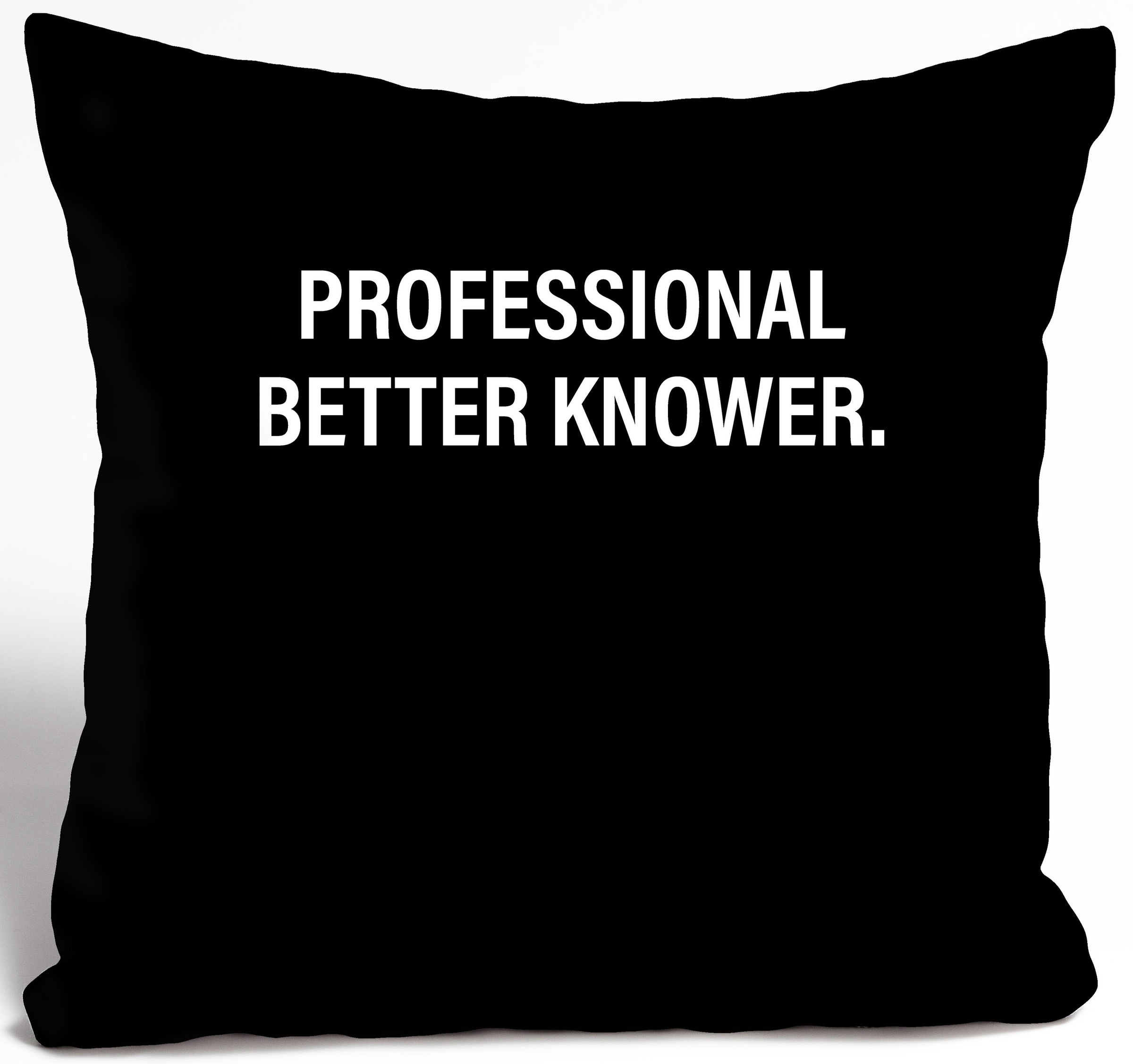 queence Dekokissen »PROFESSIONAL BETTER KNOWER.« Kissenhülle ohne Füllung, 1 Stück