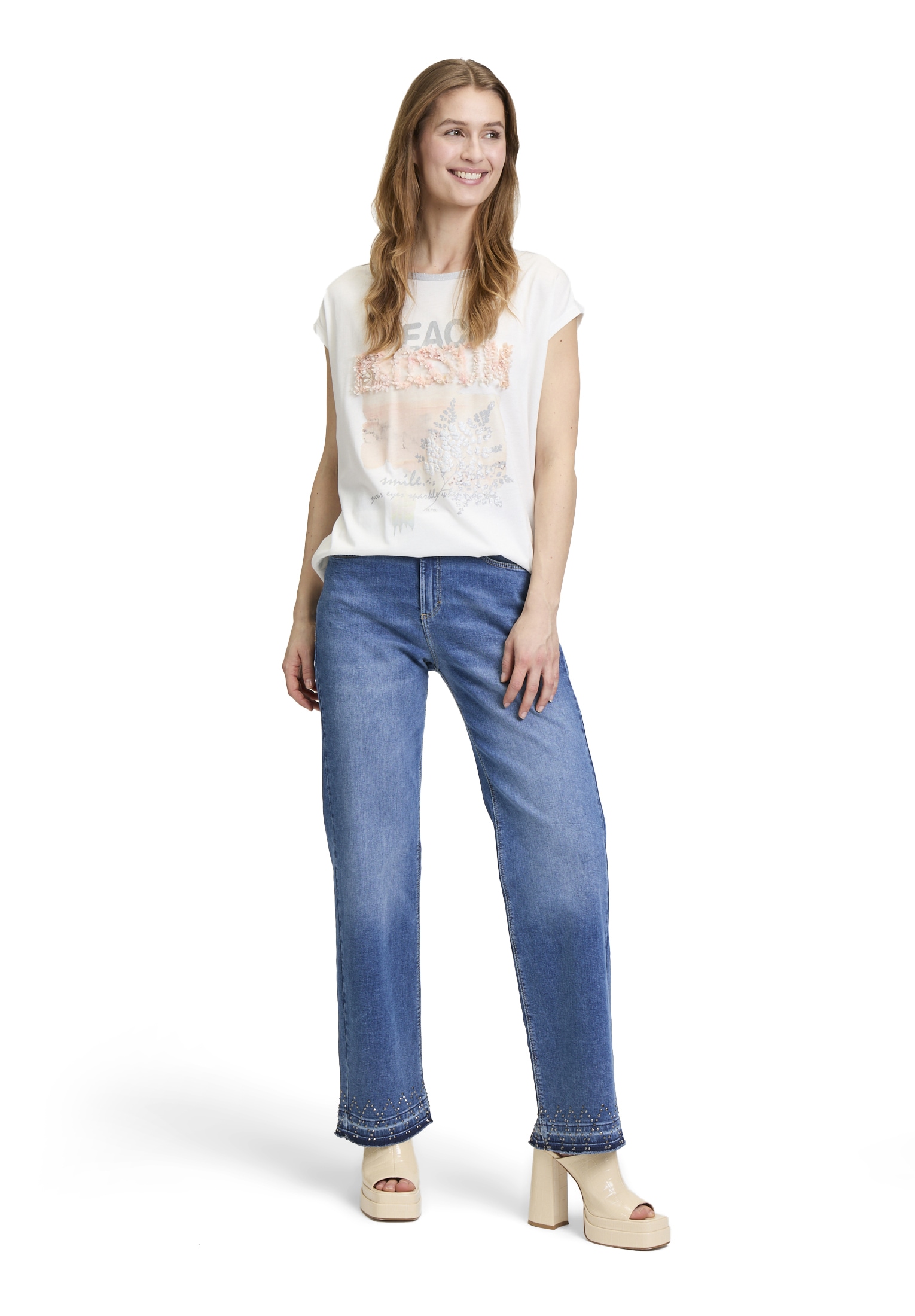 Cartoon Kurzarmshirt »Rundhals-Shirt mit Placement«