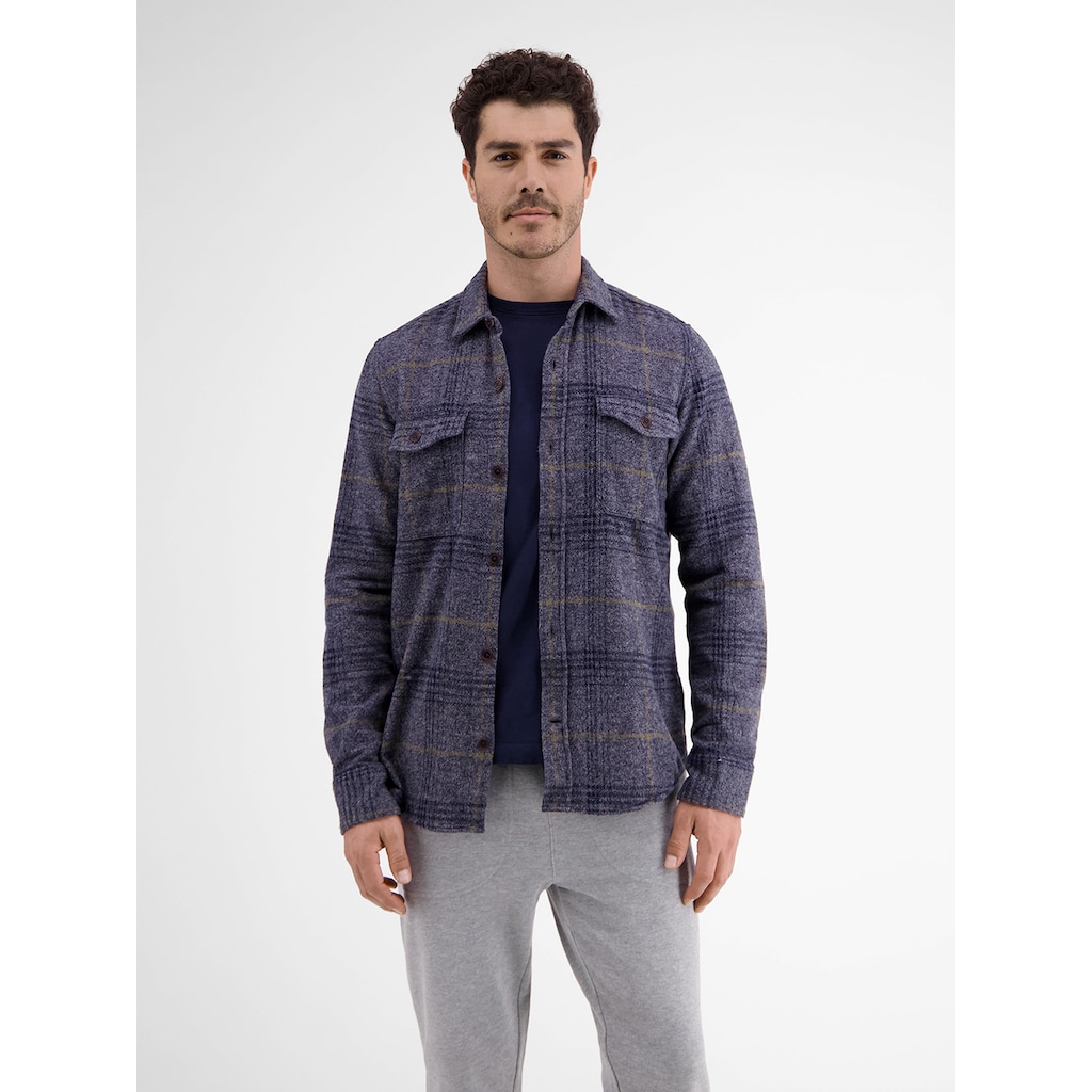 LERROS Flanellhemd »LERROS Overshirt in Karo-Wolloptik«