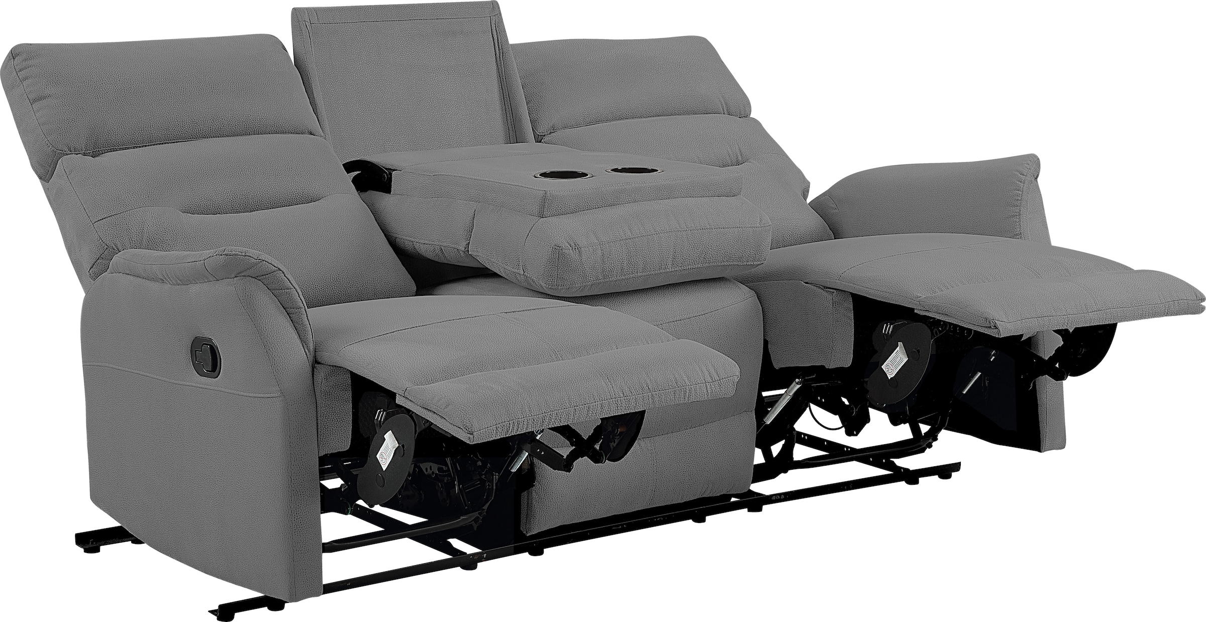 ATLANTIC home collection 3-Sitzer »Falk«, Zwei Relaxfunktionen, klappbare Konsole mit Getränkehalter