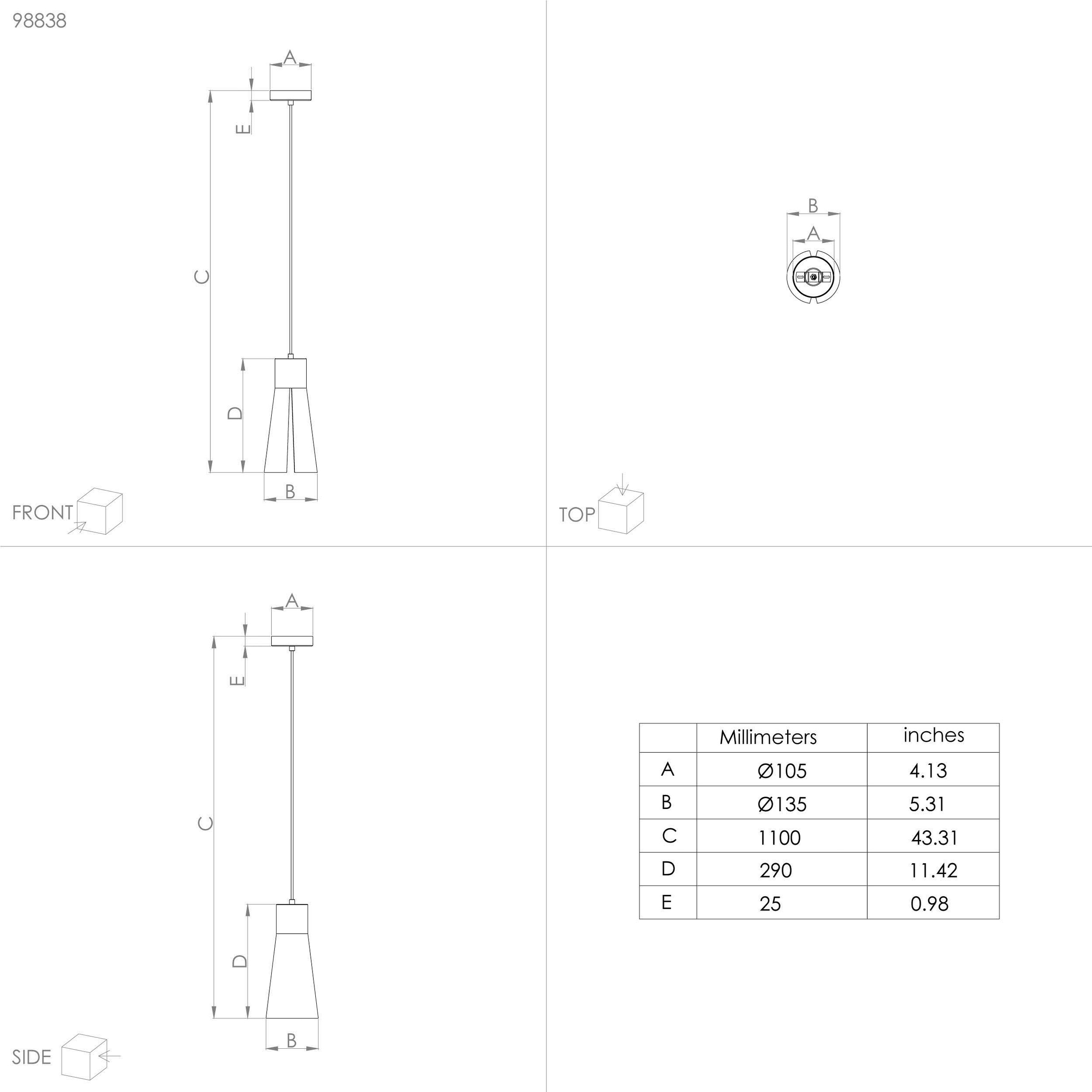 EGLO Hängeleuchte »LOSALOMAS« GU10 1 Stk. Hängeleuchte in braun und messing aus Stahl  -  inkl. GU10 - 4,5W