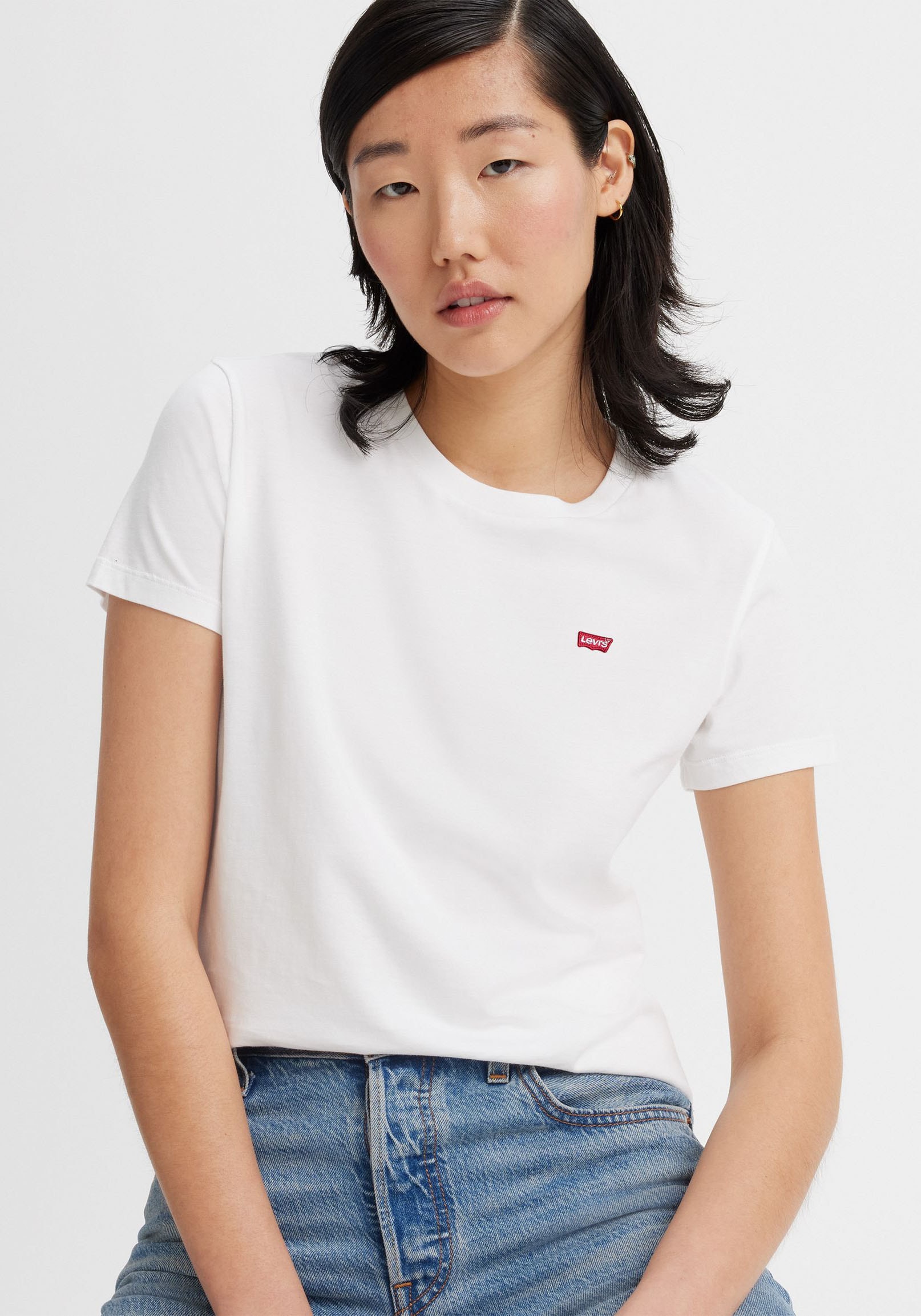Levi's® T-Shirt »Mini-Logo«, (2 tlg., 2er-Pack), mit kleiner Markenlogo-Stickerei auf der Brust