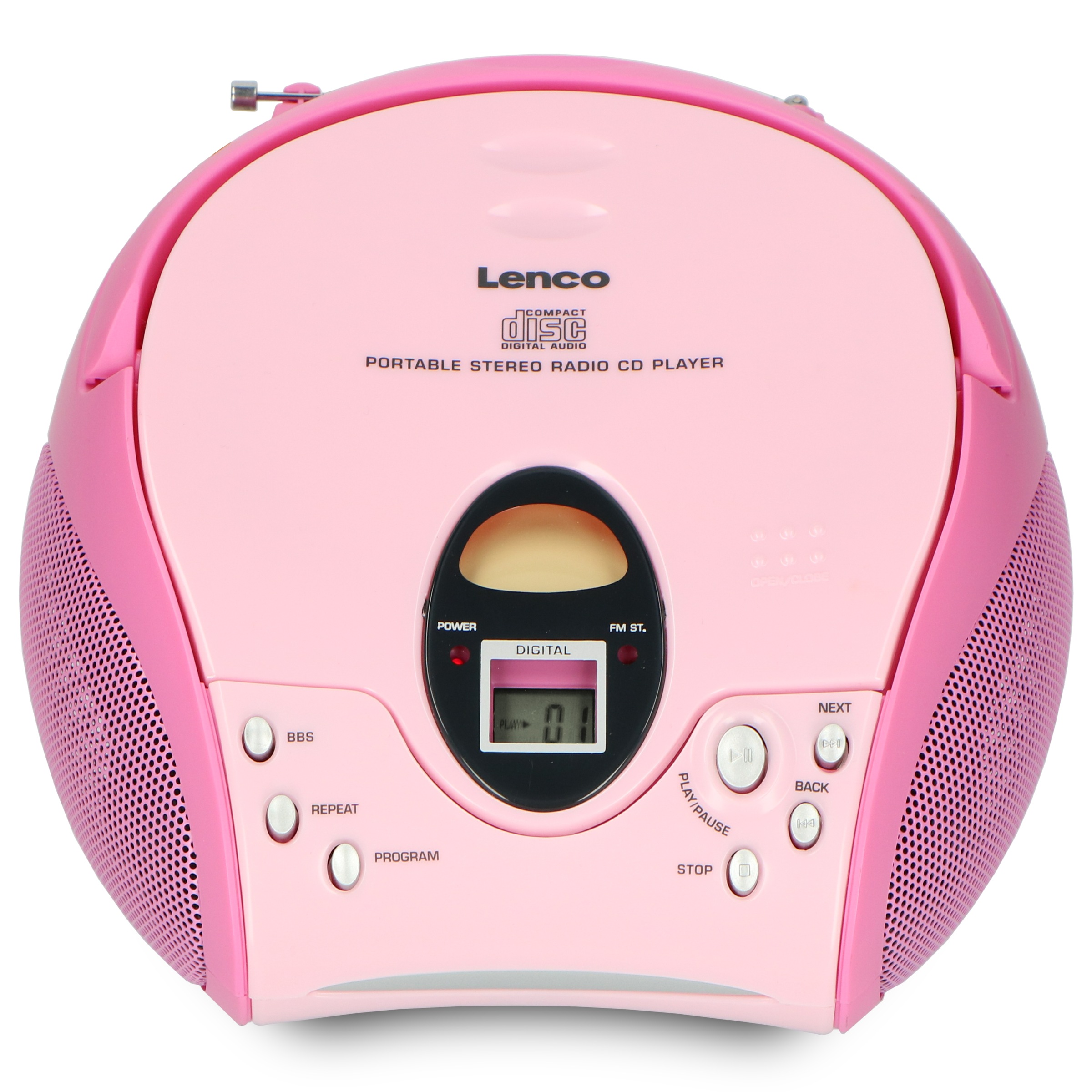 Lenco Boombox »SCD-24«, (FM-Tuner 2 W), batteriebetrieb möglich
