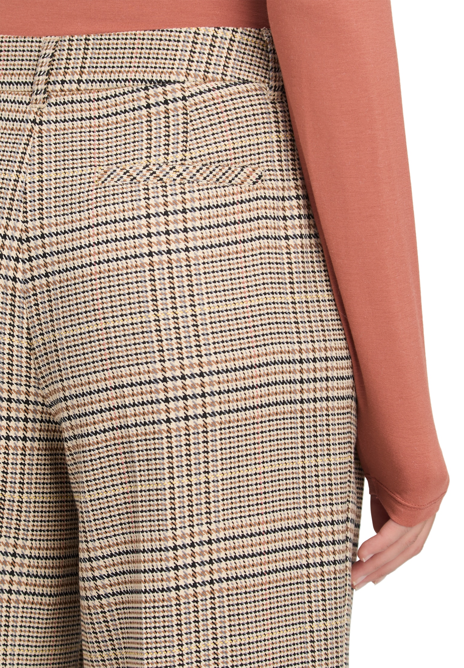 Cartoon Stoffhose »Karo-Hose mit Bundfalten«