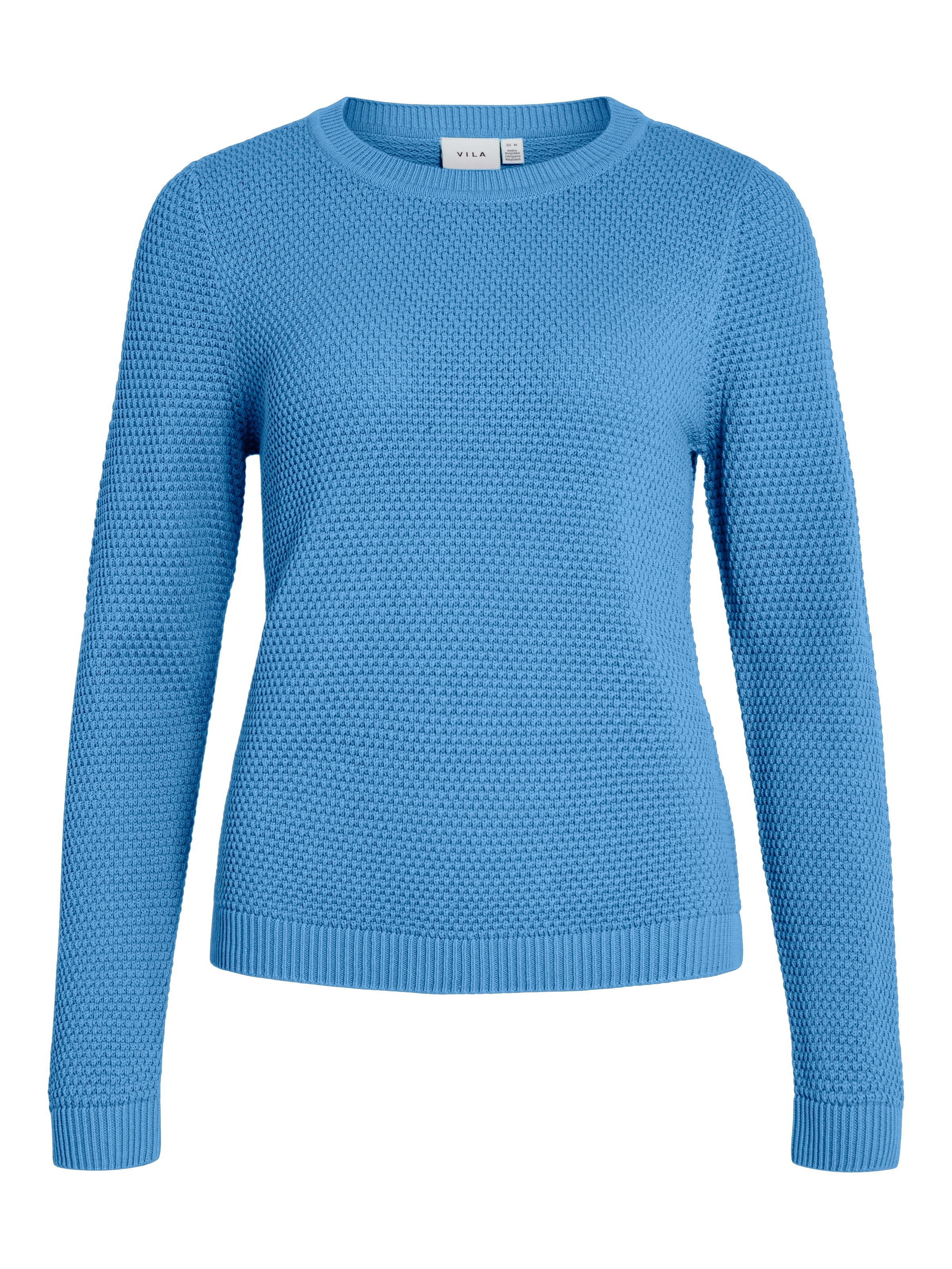 Vila Rundhalspullover »VIDALO O-NECK L/S KNIT TOP- NOOS« Baumwolle, regular fit