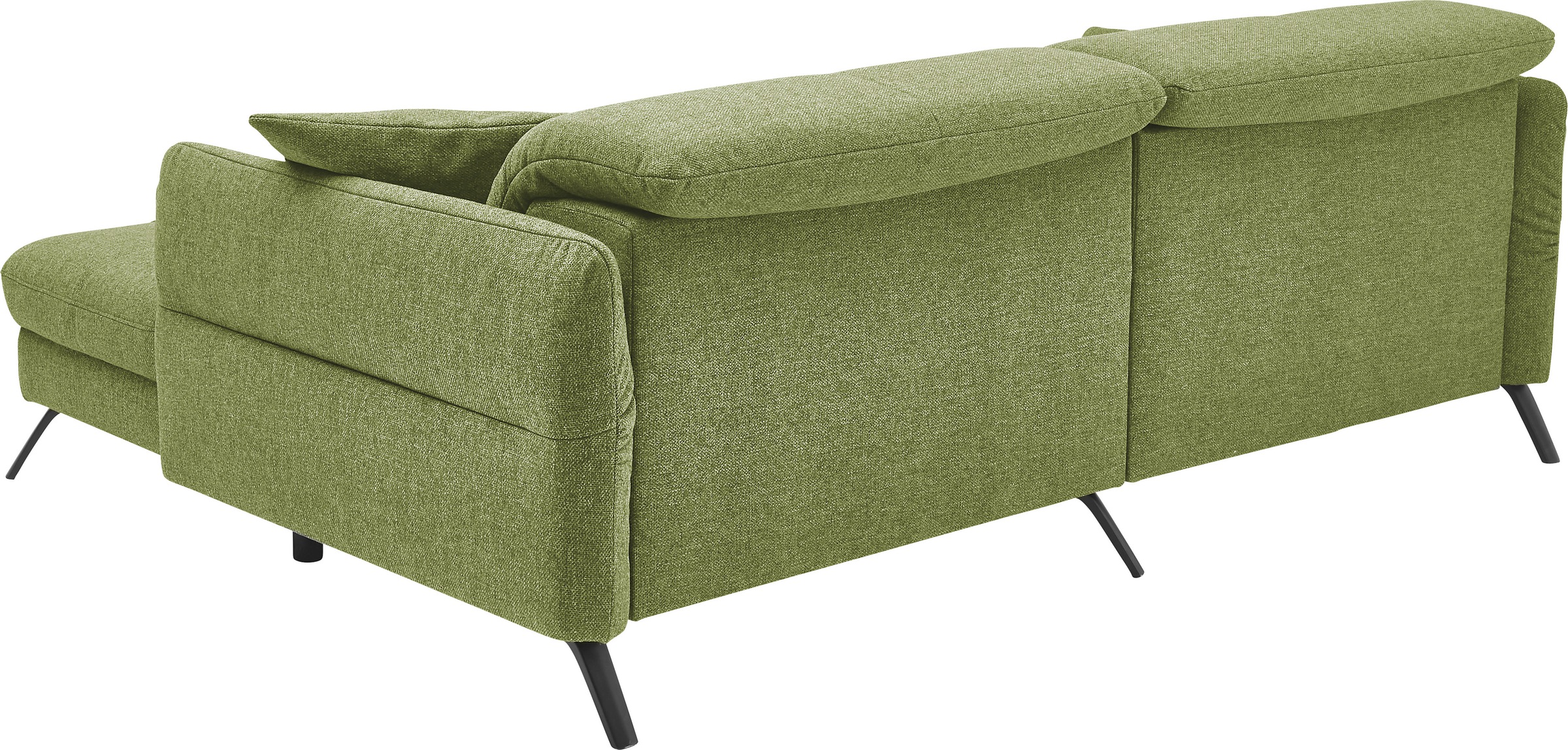 set one by Musterring Ecksofa »SO 4400 V« wahlweise mit motorischer Bettfunktion & Kopfverstellung, Fuß schwarz