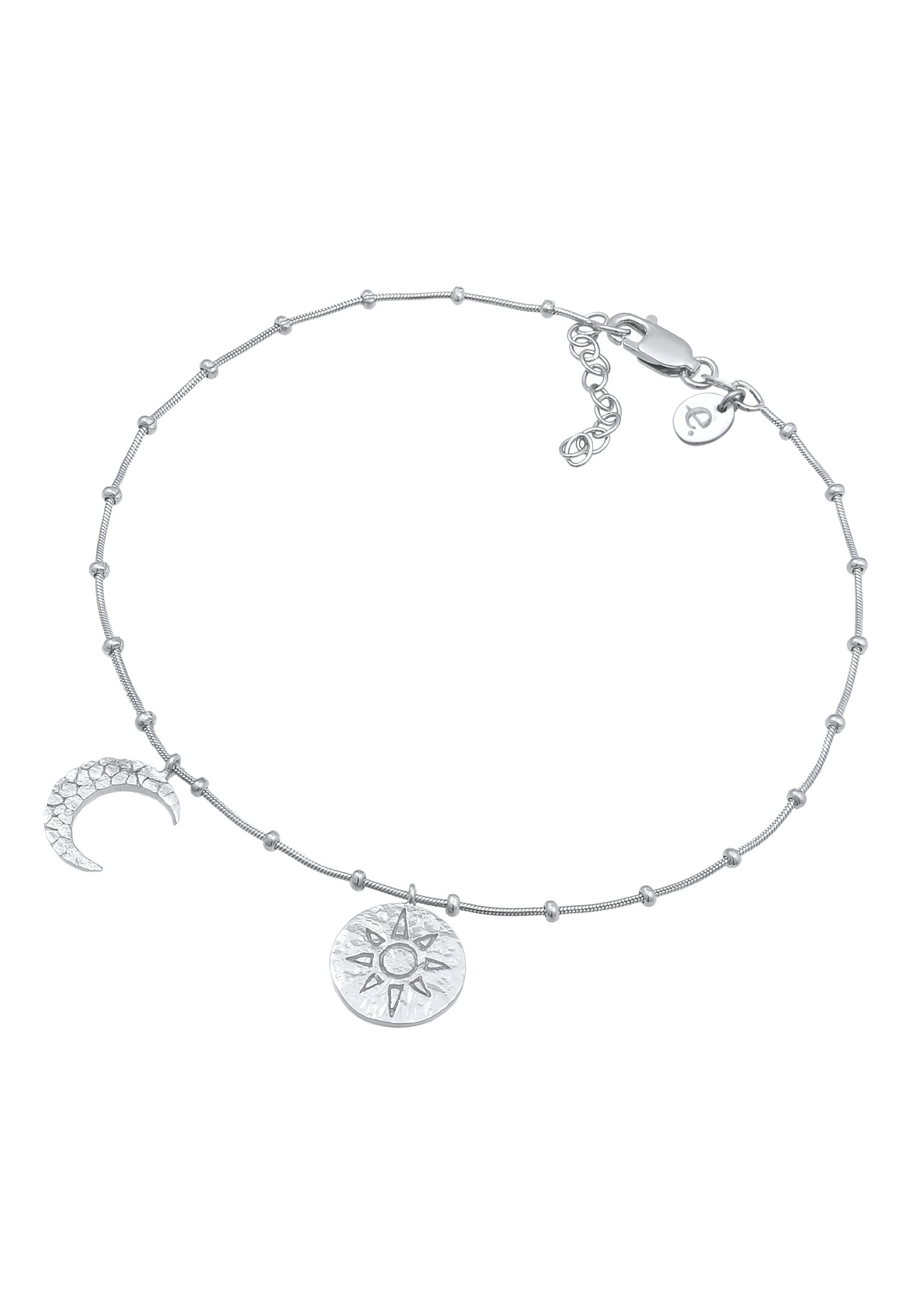 Elli Armkette »Fußschmuck Sonne Mond 925 Silber«