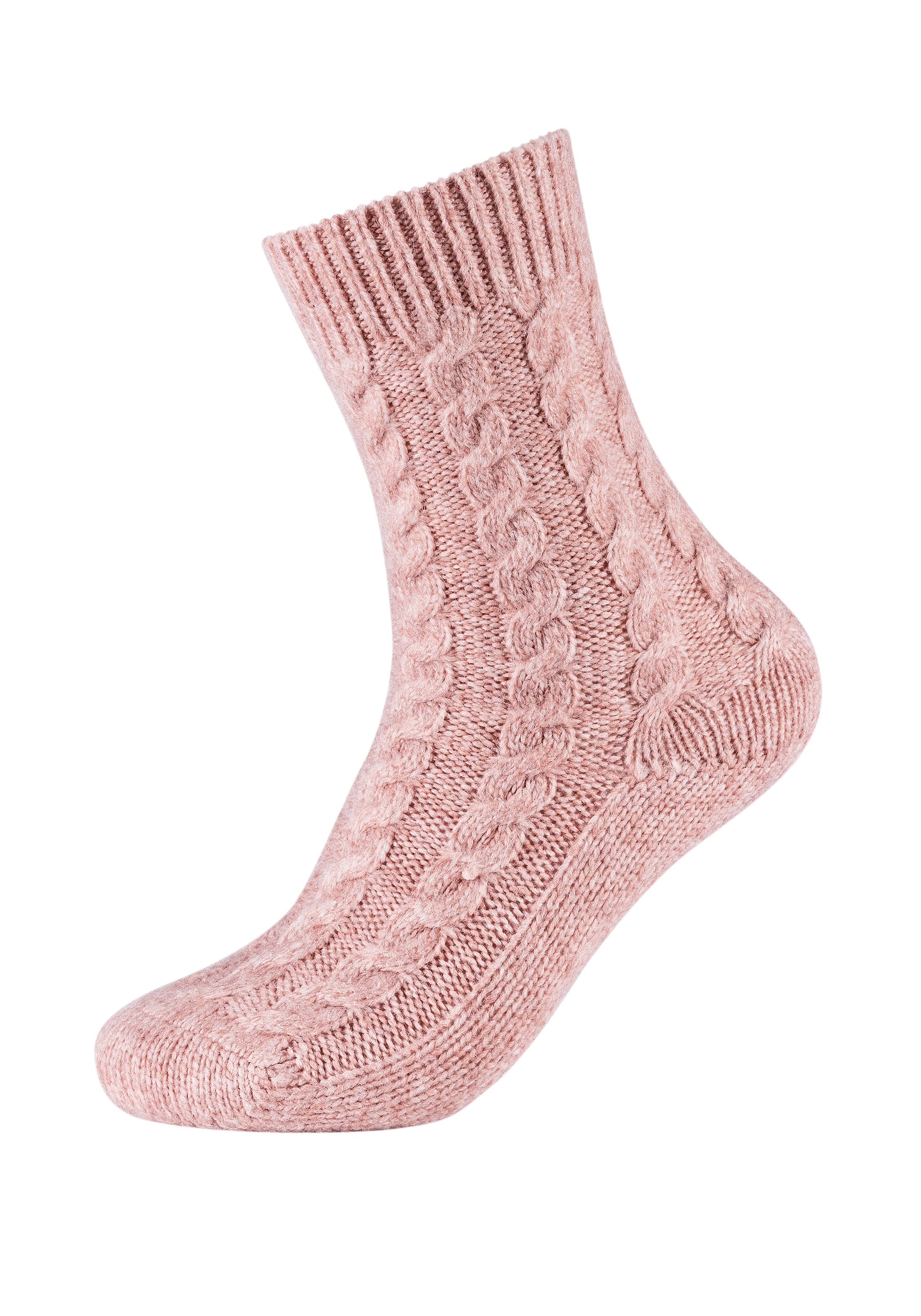 Camano Socken »warm & cozy« 2 Paar, 2 Paar tlg. mit Zopfmuster