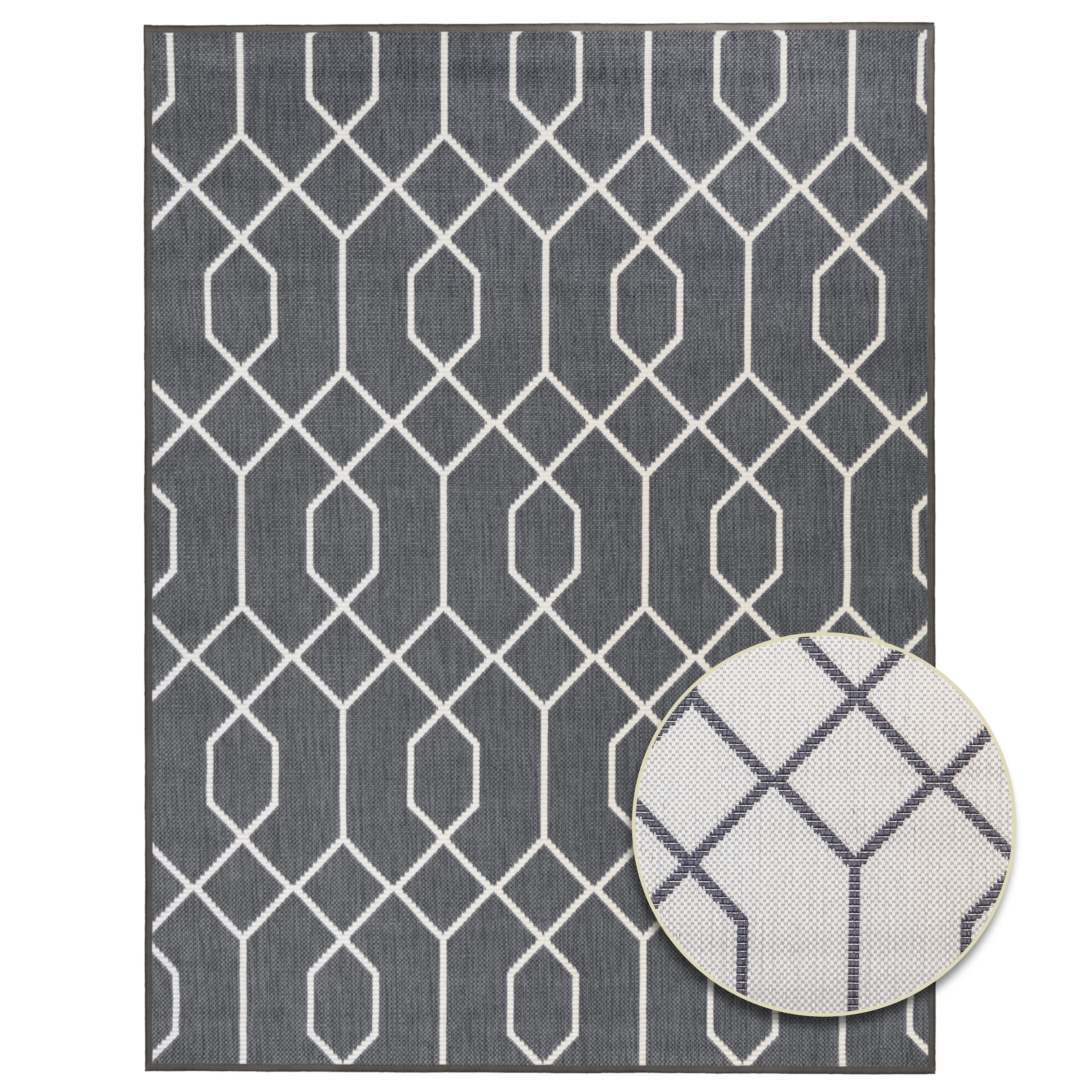 Primaflor-Ideen in Textil Teppich »Outdoorteppich REVERSO - Geo River«, rechteckig, 5 mm Höhe, Wendeteppich, modernes Design, In- und Outdoor geeignet, wasserfest