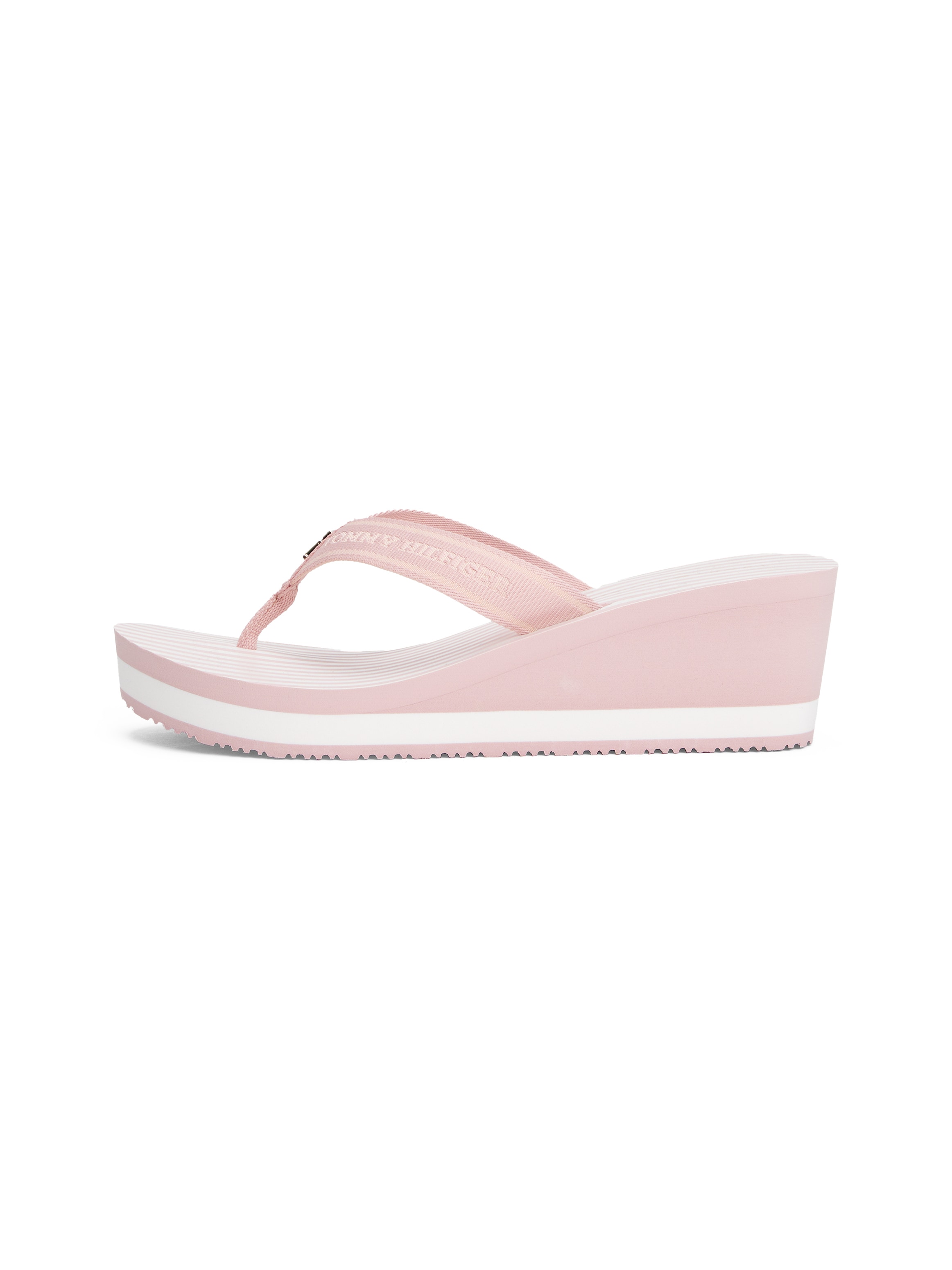 Tommy Hilfiger Dianette »TH STRIPES WEDGE BEACH SANDAL«, Zehentrenner, Sommerschuh mit gestreifter Innensohle