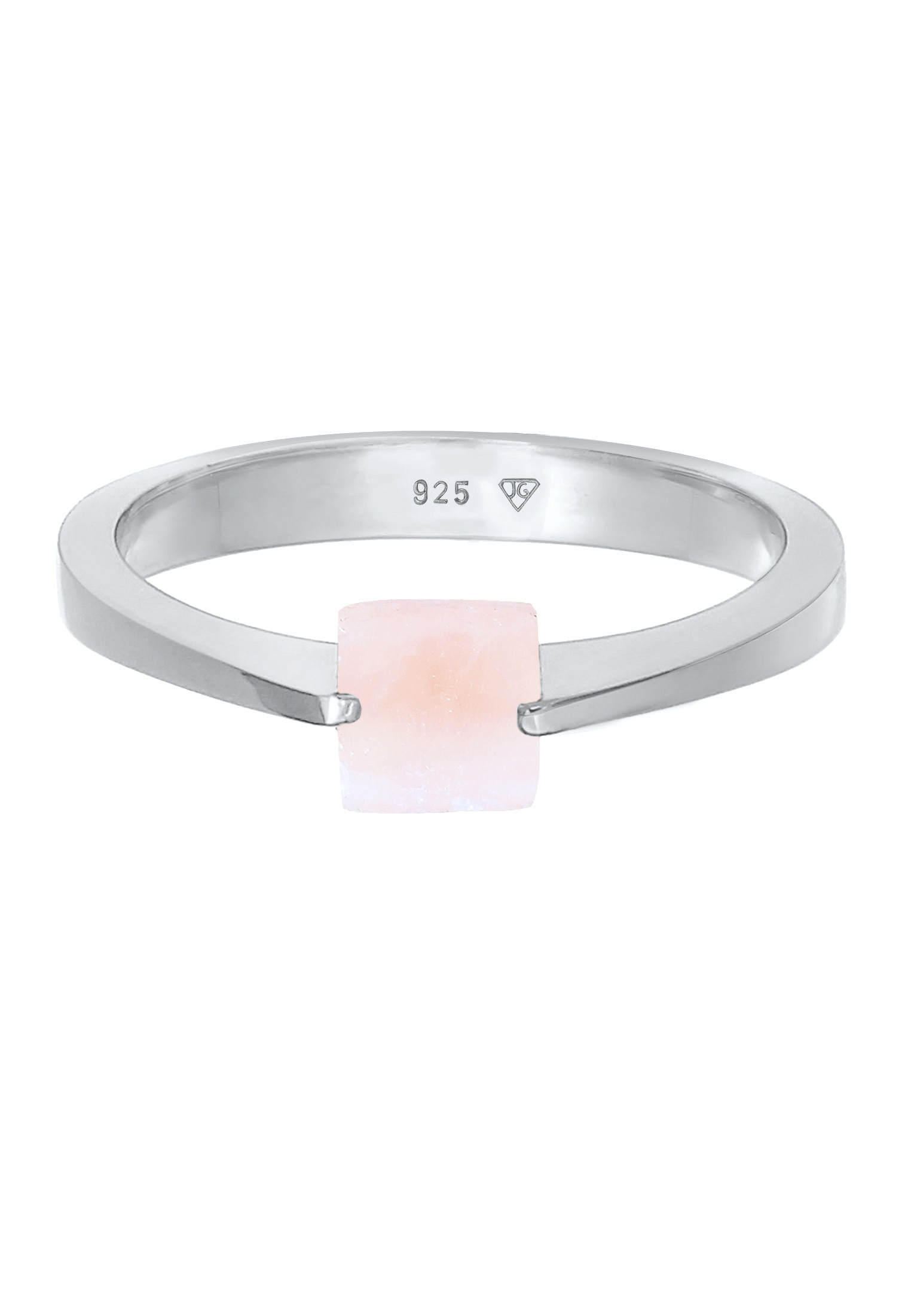 Elli Premium Silberring »Ring Solitär Edelstein Viereck Klassik 925 Silber«