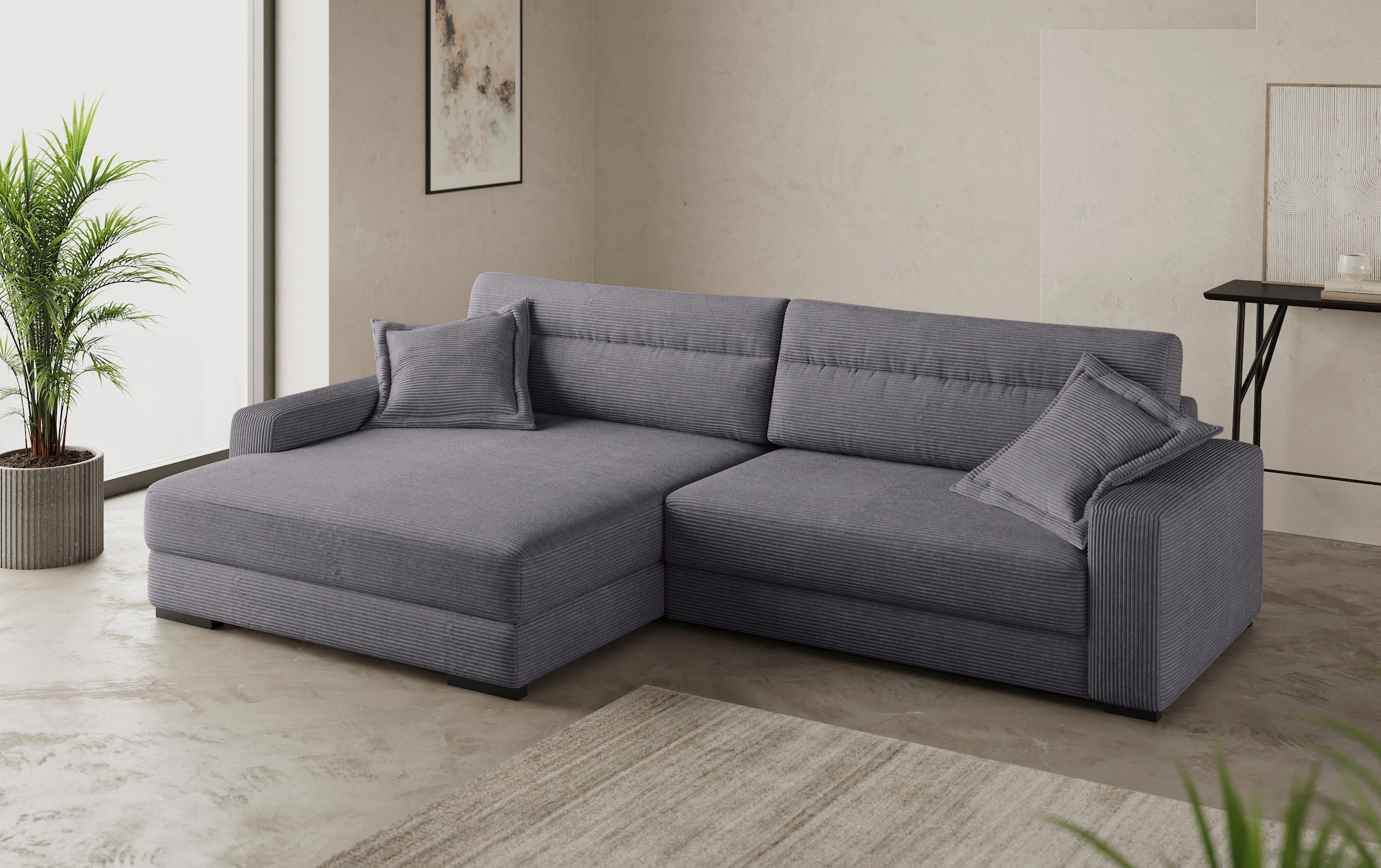 Mr. Couch Ecksofa »Marcello L-Form«, inklusive EasyBett und Bettkasten