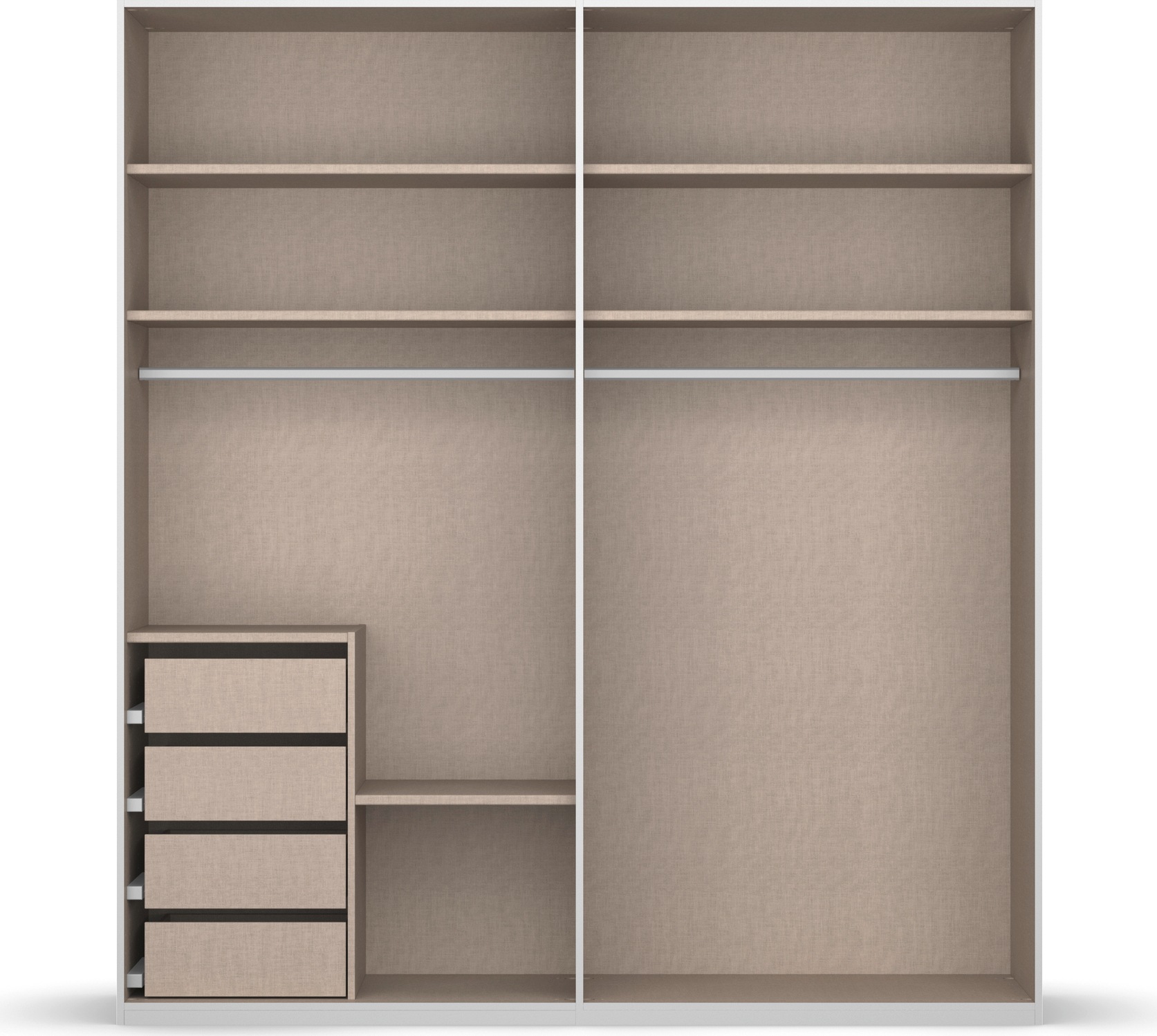 rauch Drehtürenschrank »Skat Meridian«, Glasfront, inkl. Innenspiegel und 4 Innenschubladen
