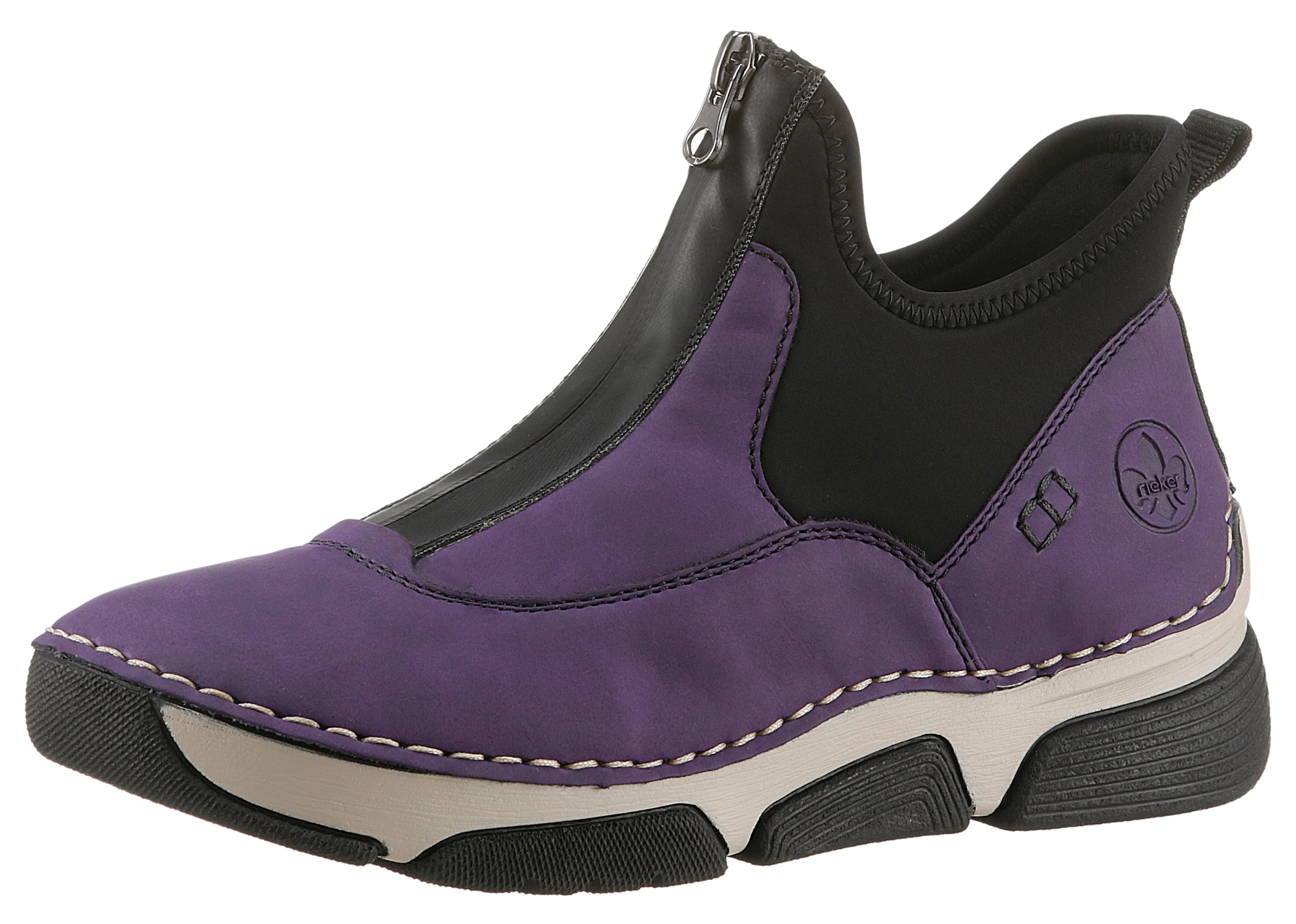 Rieker Slip-On Sneaker, Schlupfboots, High Top Sneaker, neue Kollektion, Elastik-Einstieg