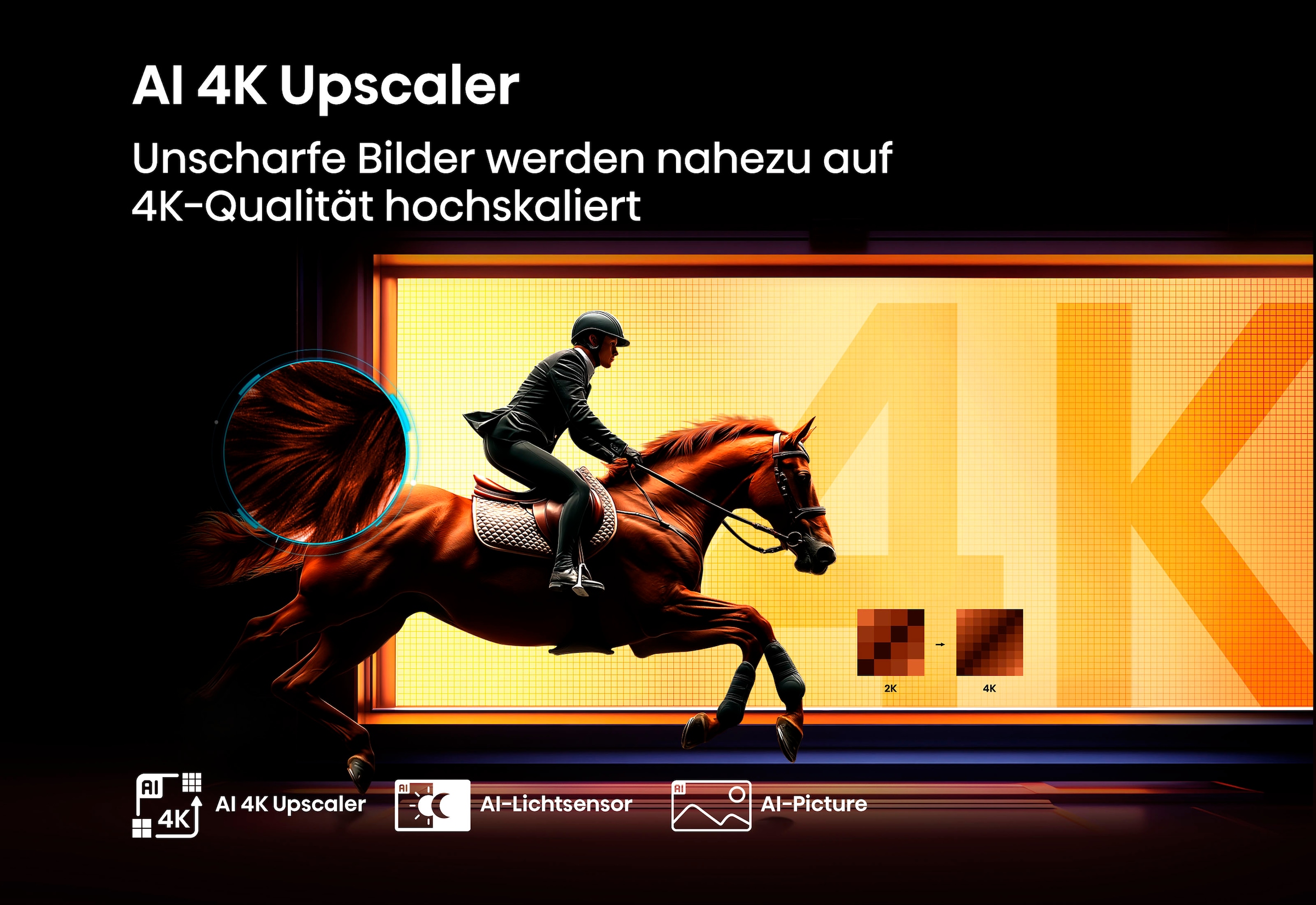 Hisense QLED-Fernseher »43E77Q«, 4K Ultra HD, Smart-TV, 4K UHD QLED