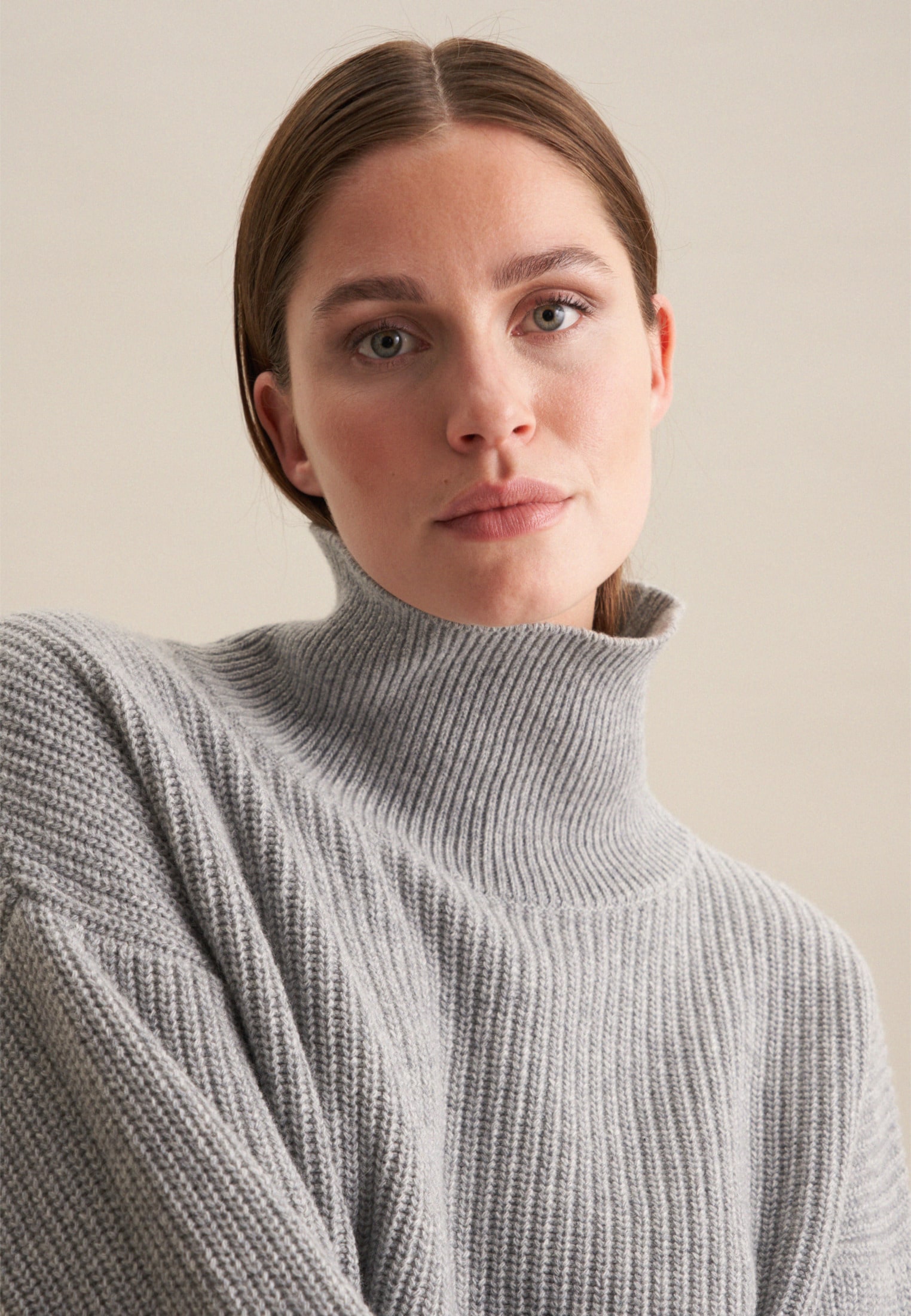 seidensticker Strickpullover »Schwarze Rose«, Langarm Rollkragen Uni