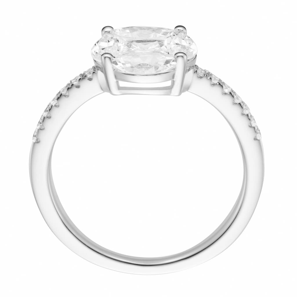 Smart Jewel Verlobungsring »Ring mit funkelnden Zirkonia Steinen, Antragsring, Silber 925«
