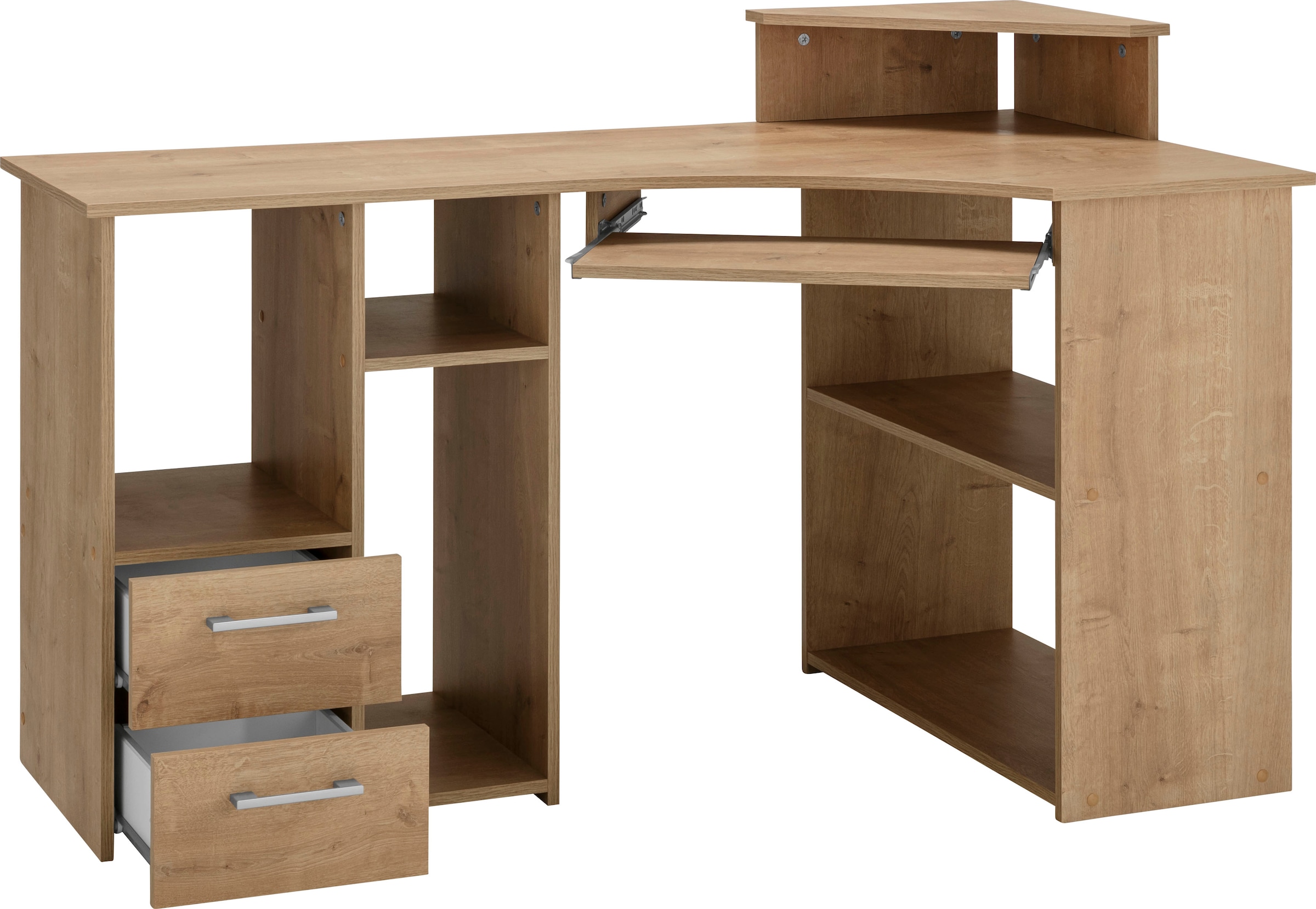 VOGL Möbelfabrik Schreibtisch auf 137 cm, mit Breite Towerfach Rechnung und »Sam«, Tastaturauszug kaufen