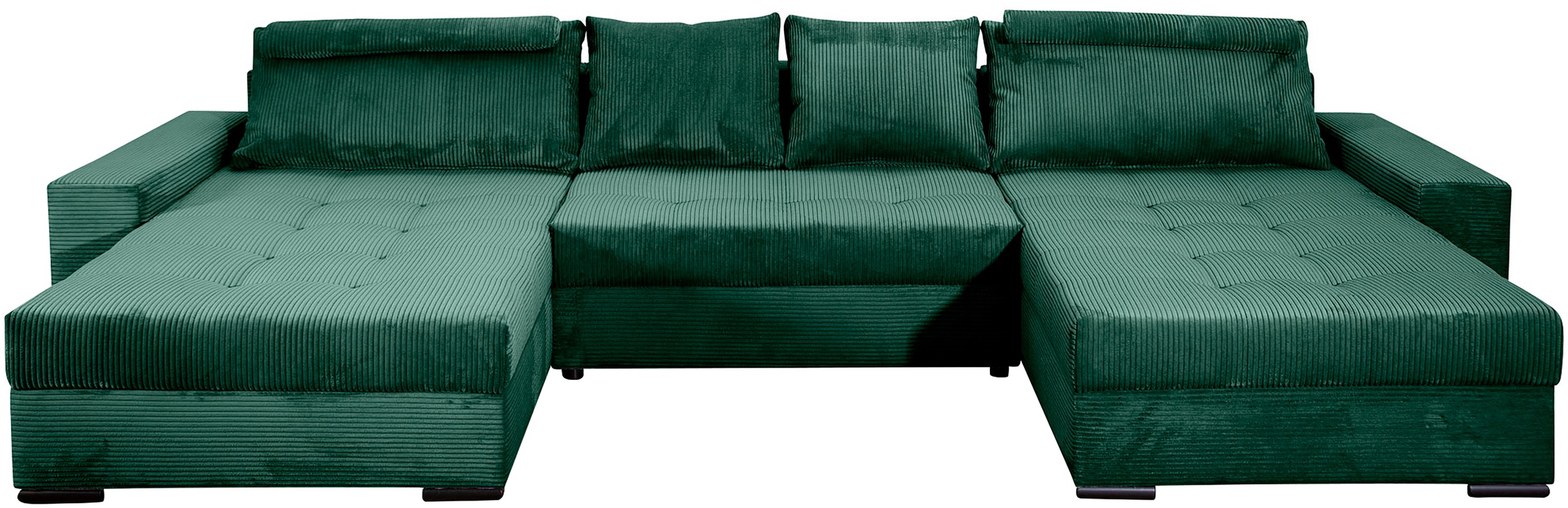 COLLECTION AB Wohnlandschaft »XXXL-Josy Relax U-Form Breite 352 cm, mit 2 gleich großen Recamieren«, inkl. Bettfunktion, Bettkasten, mit 4 Rückenkissen in zwei Größen