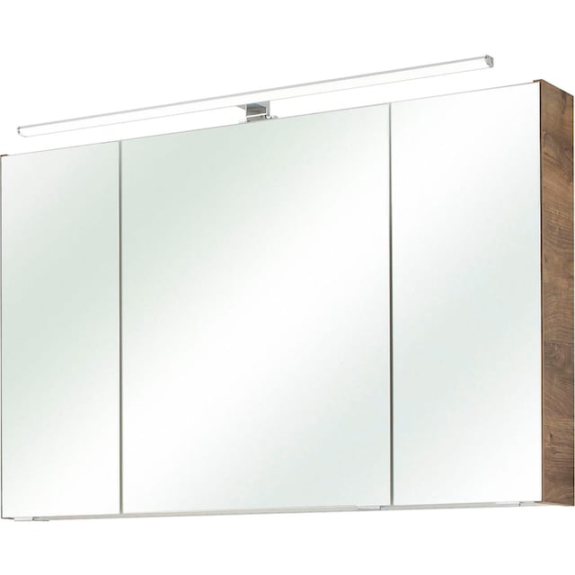 [Super ≈ Günstiger Preis] PELIPAL Spiegelschrank mit Breite kaufen 3-türig, 105 cm, »Quickset«, Jahren 3 online | Garantie Schalter-/Steckdosenbox LED-Beleuchtung, XXL