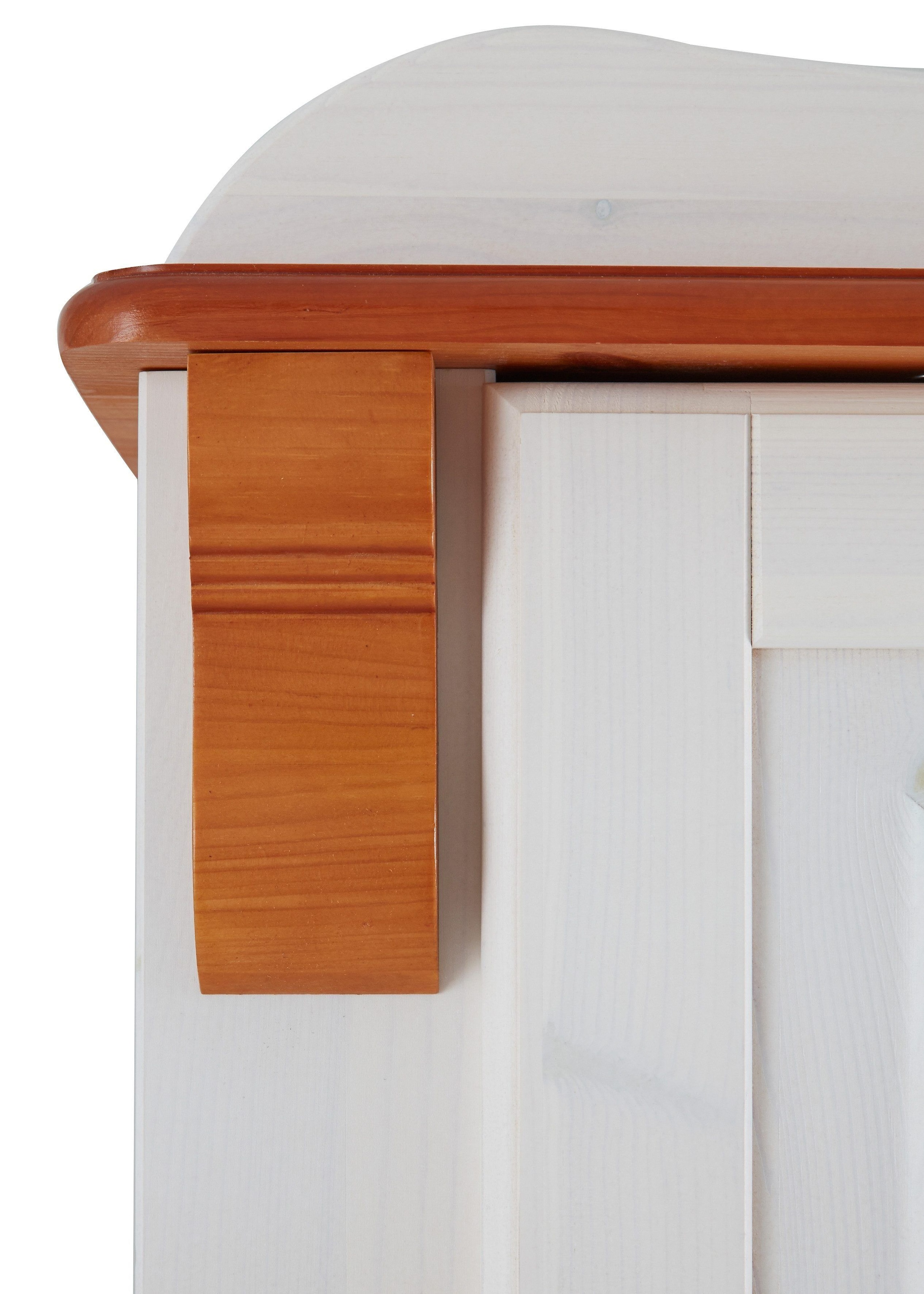 Home affaire Kleiderschrank »Adele«, (4 Breiten: 92/130/169/207 H/T ca. 191/54 cm), aus massiver Kiefer,Spiegel beim 4-und 5-trg.Schrank, Innenausstattung