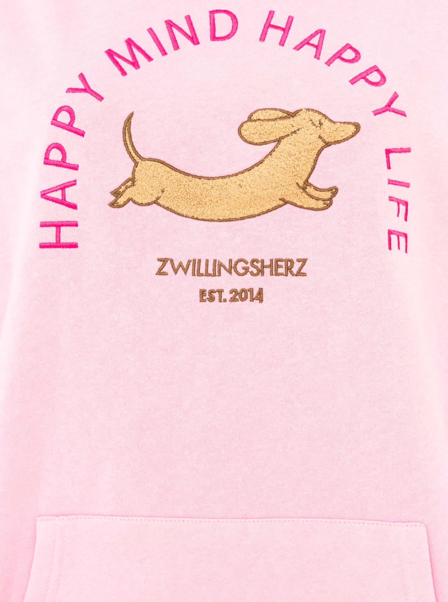 Zwillingsherz Hoodie »"DOG LOVE"«, Dackelmotiv, Oversized Fit, Kängurutasche, Kapuze
