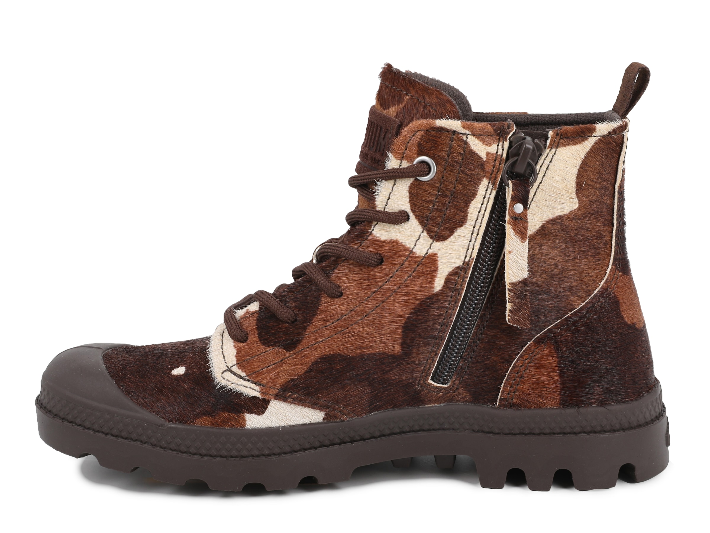 Palladium Schnürboots »PAMPA HI ZIP PONY«  Obermaterial in Ponyfell-Optik