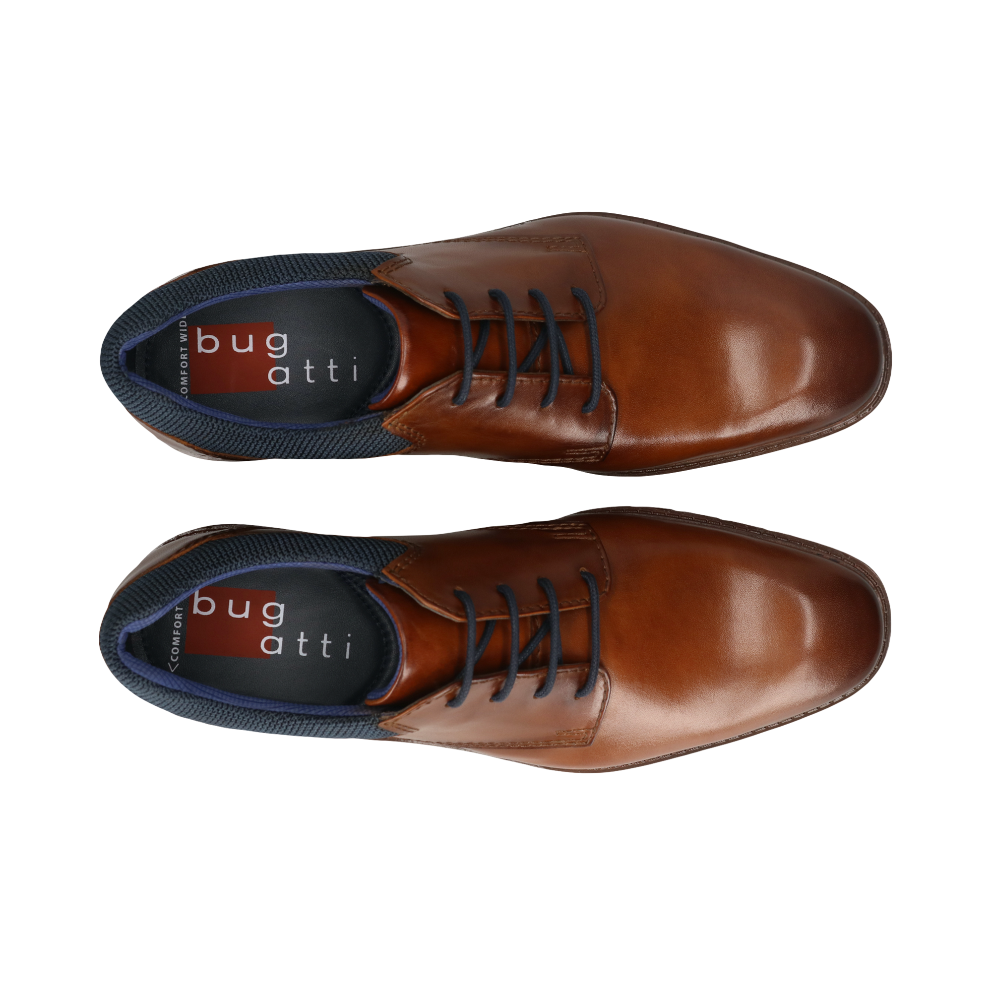 bugatti Schnürschuh  Blockabsatz, Abendschuh, Businesschuh in Used Optik