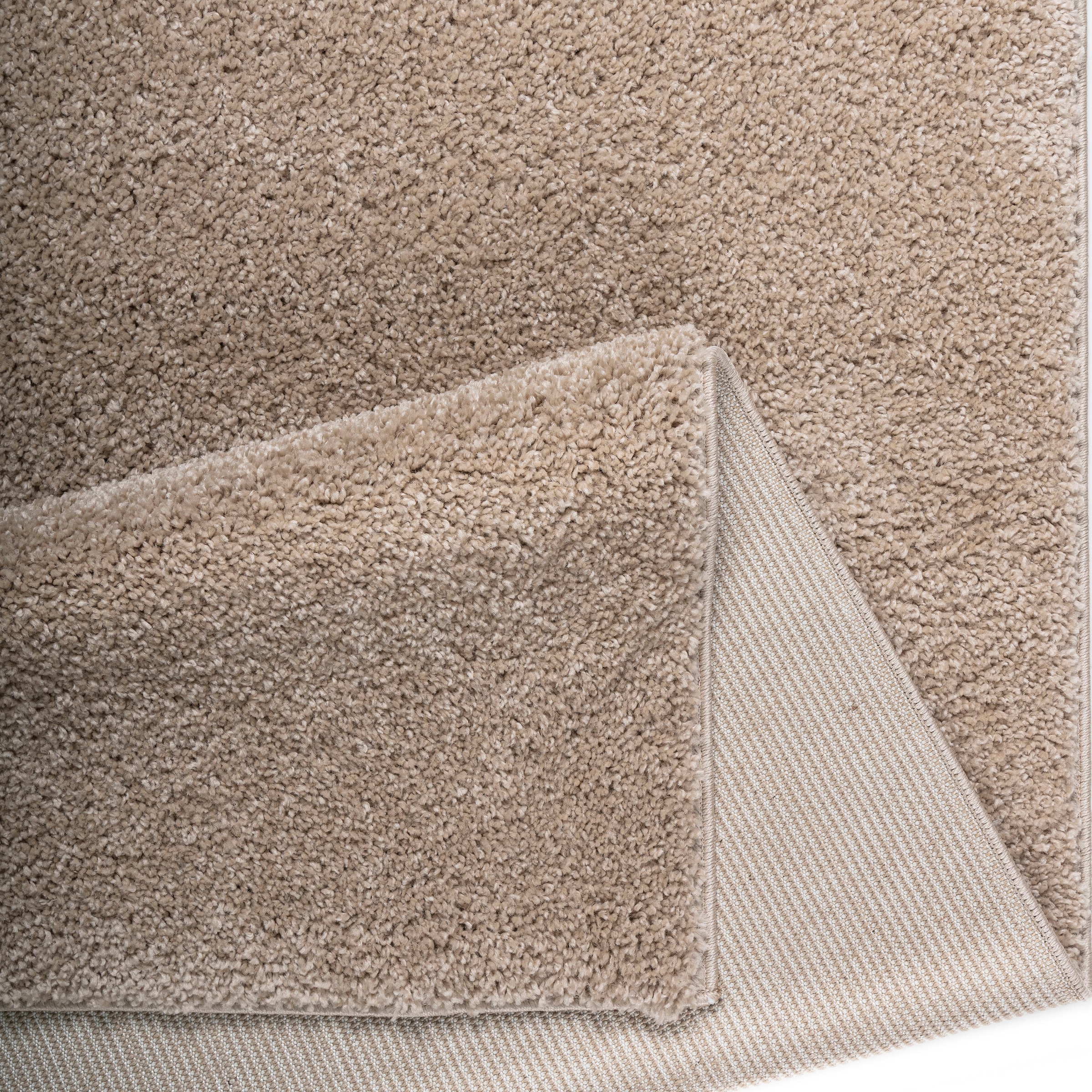 my home Bettumrandung »Shaggy 30«, (3 tlg.), gewebt, 2- oder 3-teilig, Bettvorleger, Läufer-Set, Uni-Farben