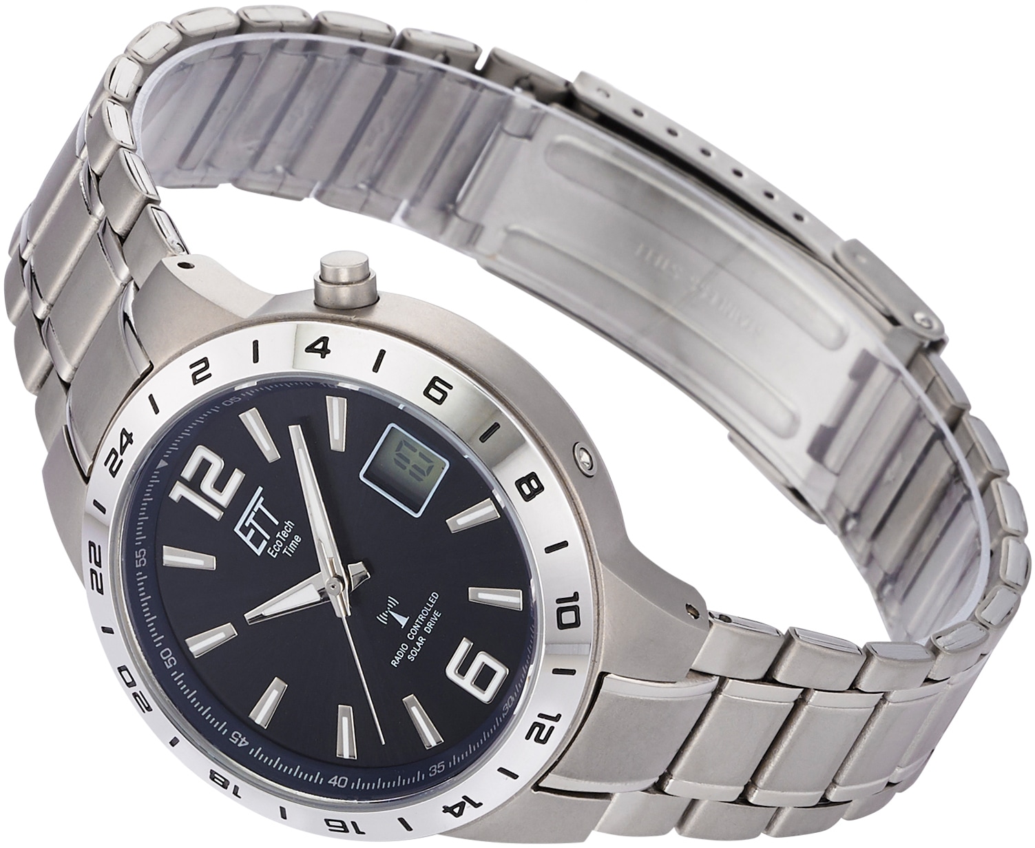 ETT Funkuhr »Basic Titan«, Armbanduhr, Herrenuhr, Datum, Solar, Titan
