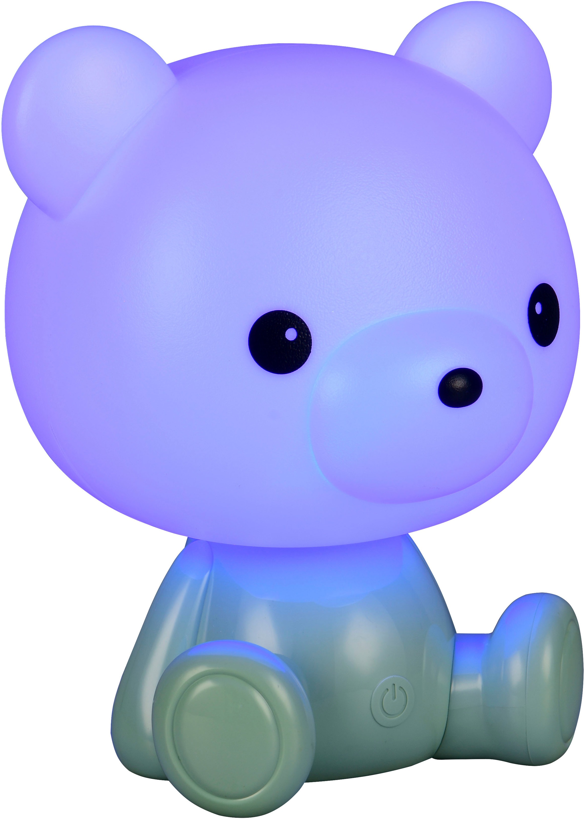 REALITY Leuchten LED Tischleuchte »CUTIE, Kinderzimmer Tischleuchte Nachttischleuchte Bären Optik, RGB« LED-Board 1 Stk. RGB | Warmweiß 0,3W 30 Lumen warmweiß 3000K, RGB Farbwechsel Modus, USB-Anschluss