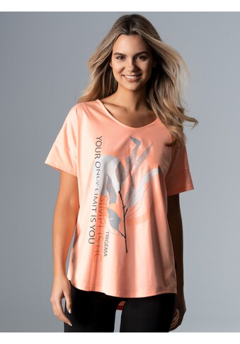 T-Shirt »TRIGEMA Oversized T-Shirt mit großem Print-Motiv«, (1 tlg.)