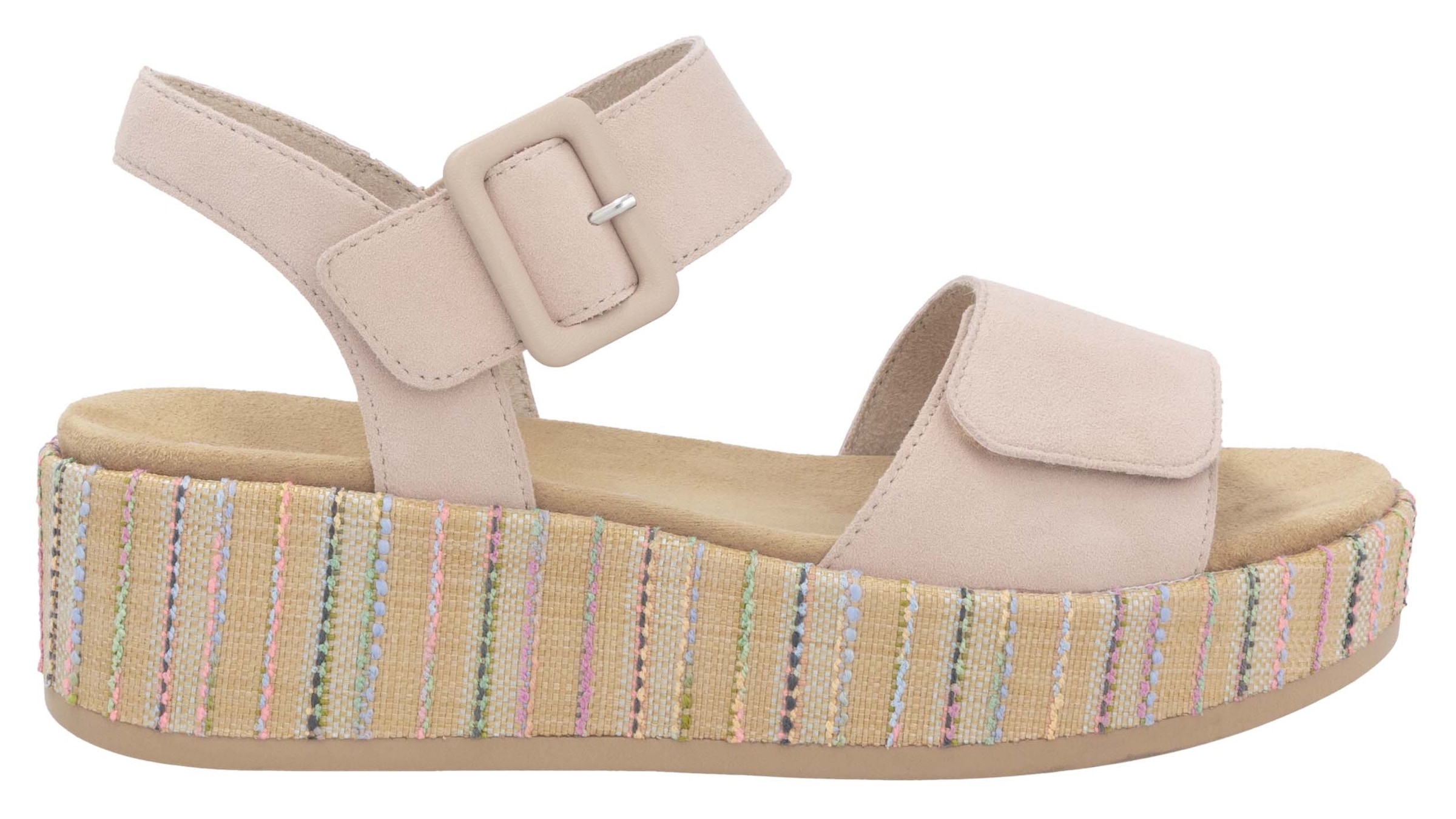 Remonte Sandalette »Elisabeth Hurley-Collection«, Keilabsatz, Sommerschuh, Riemchensandale mit bezogenem Plateau