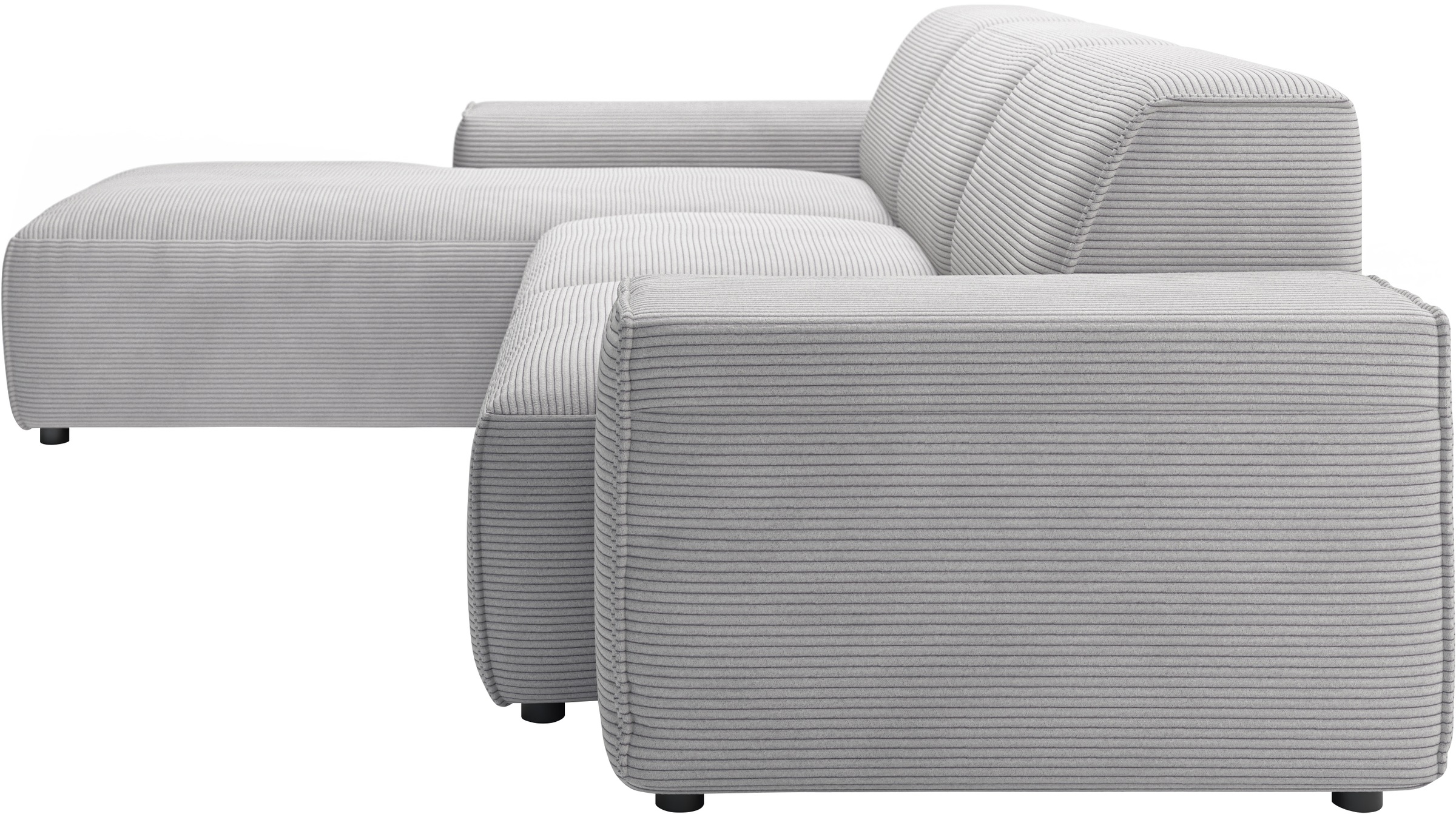 andas Ecksofa »Glimminge L-Form auch in Breitcord, Feincord + Easy care-Bezug,«, Breite 264, Zierkissen