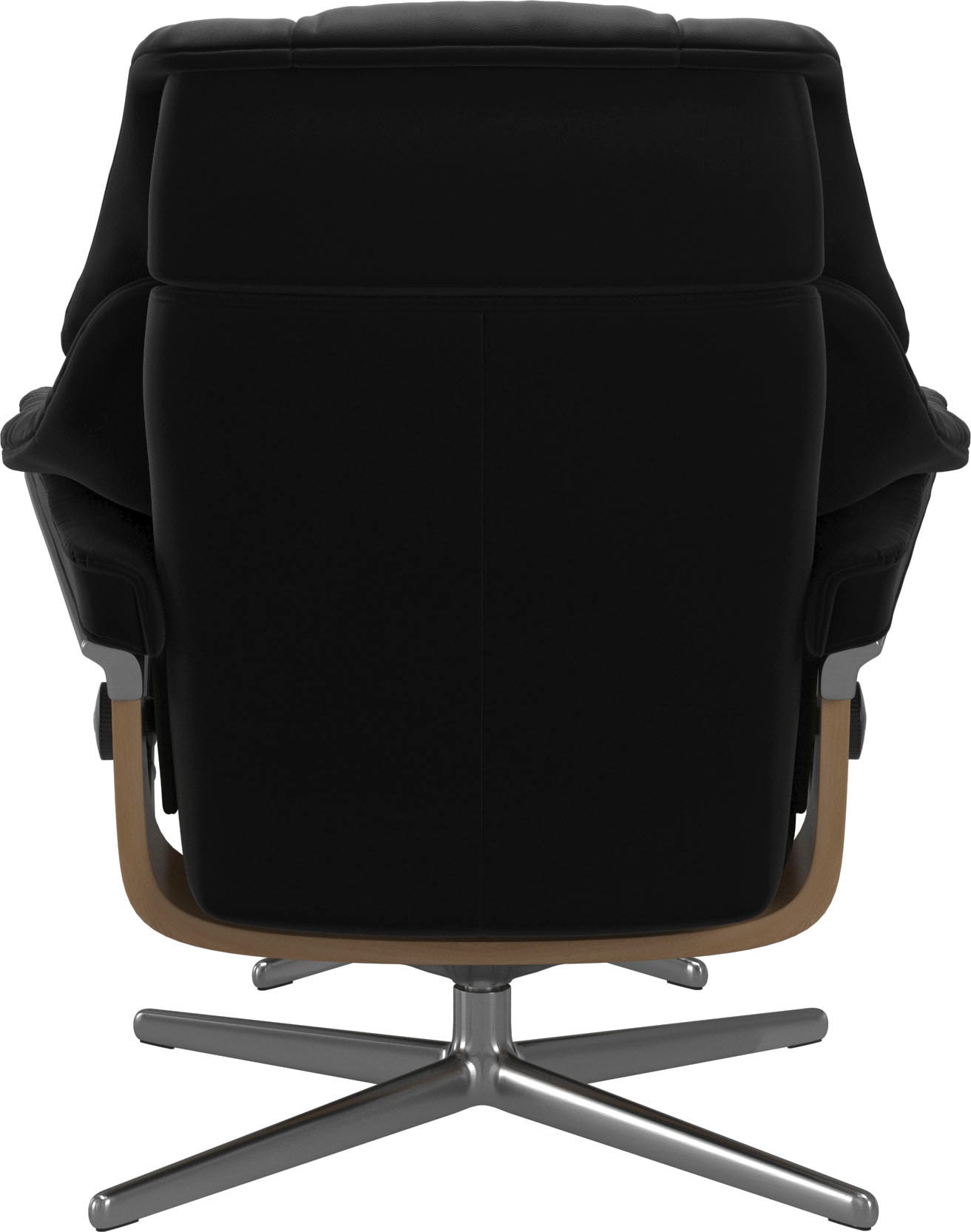 Stressless® Relaxsessel »Reno«, (Set, Relaxsessel mit Hocker), mit Hocker, mit Cross Base, Größe S, M & L, Holzakzent Eiche