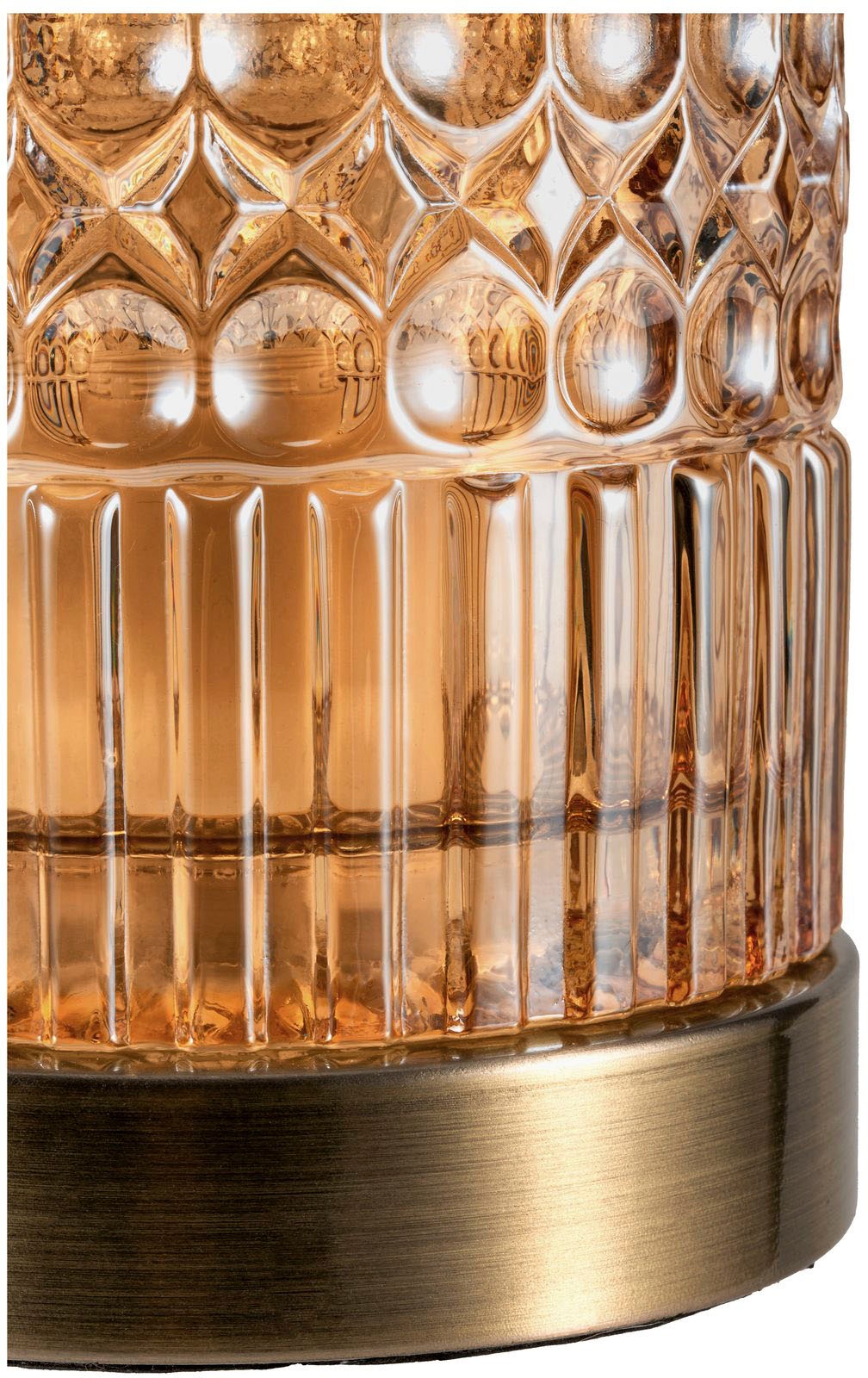 Pauleen Tischleuchte »Crystal Elegance«, 22 flammig, Leuchtmittel E27 | ohne Leuchtmittel, E27, Glas Bernstein