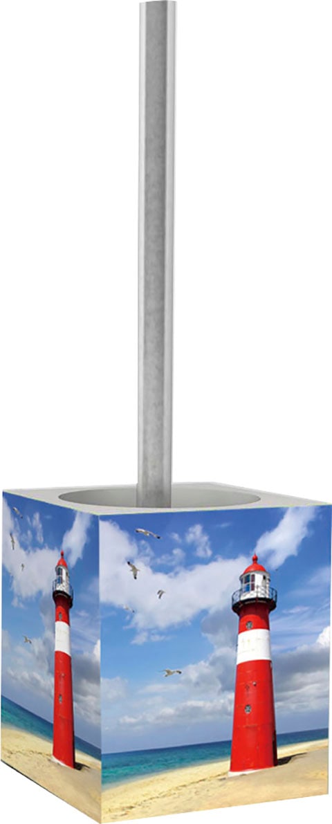 Sanilo Badaccessoire-Set »Leuchtturm«, (Kombi-Set, 2 tlg.), modernes Design, kräftige farben, hochwertiges Material