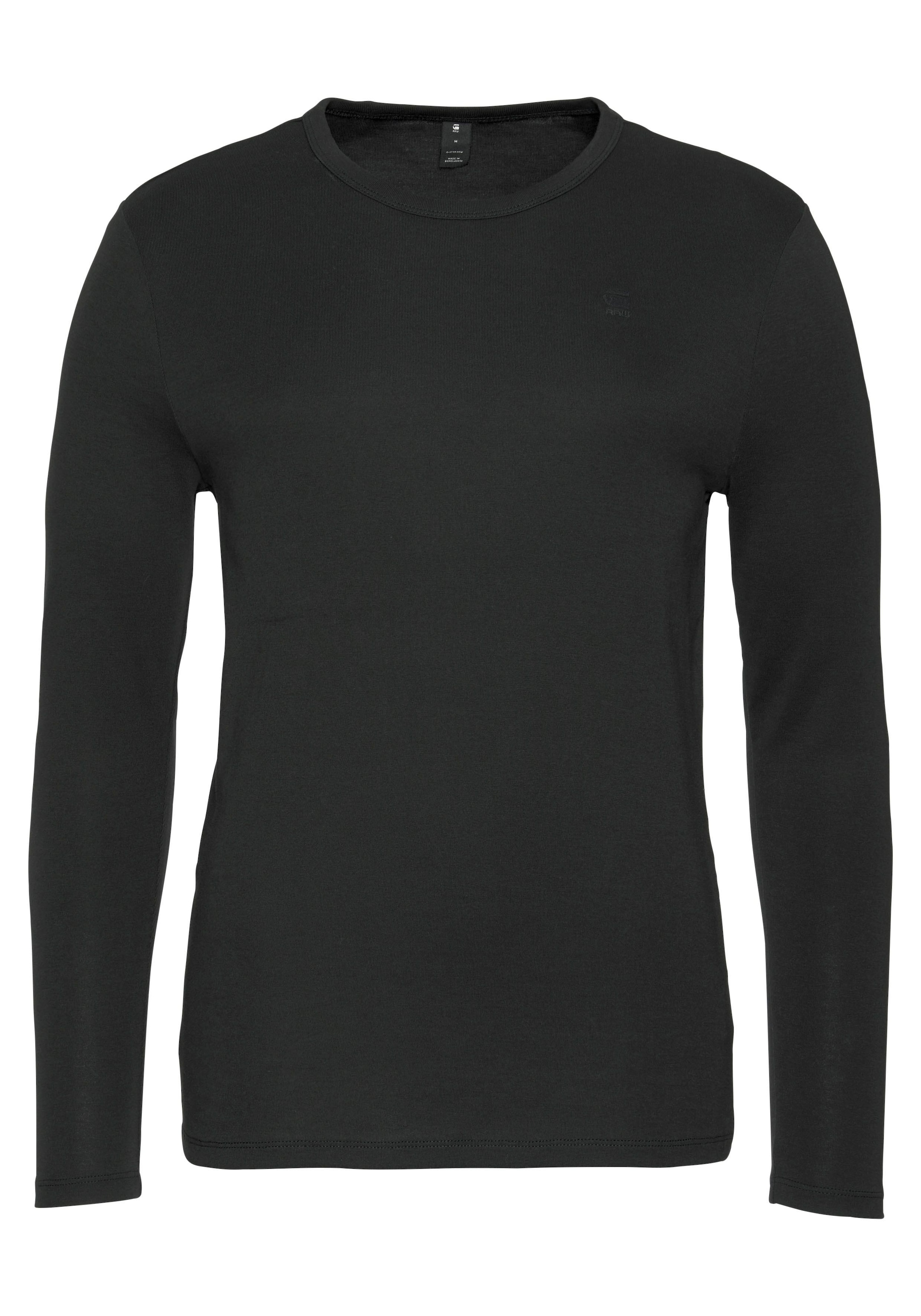 G-STAR Langarmshirt, Basic-Artikel aus blickdichter, hochwertiger Baumwollqualität